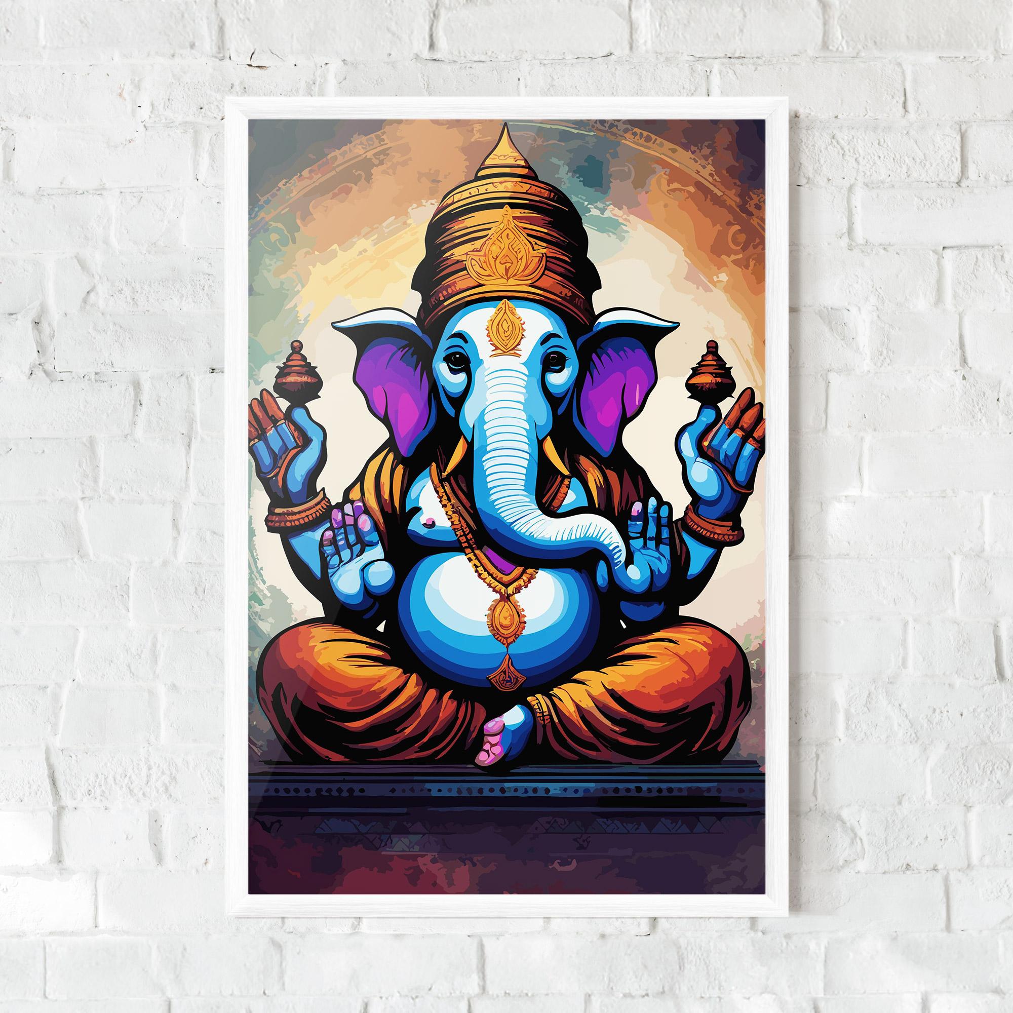 Plakat w Ramie Ganesh Colorful mockup 0
