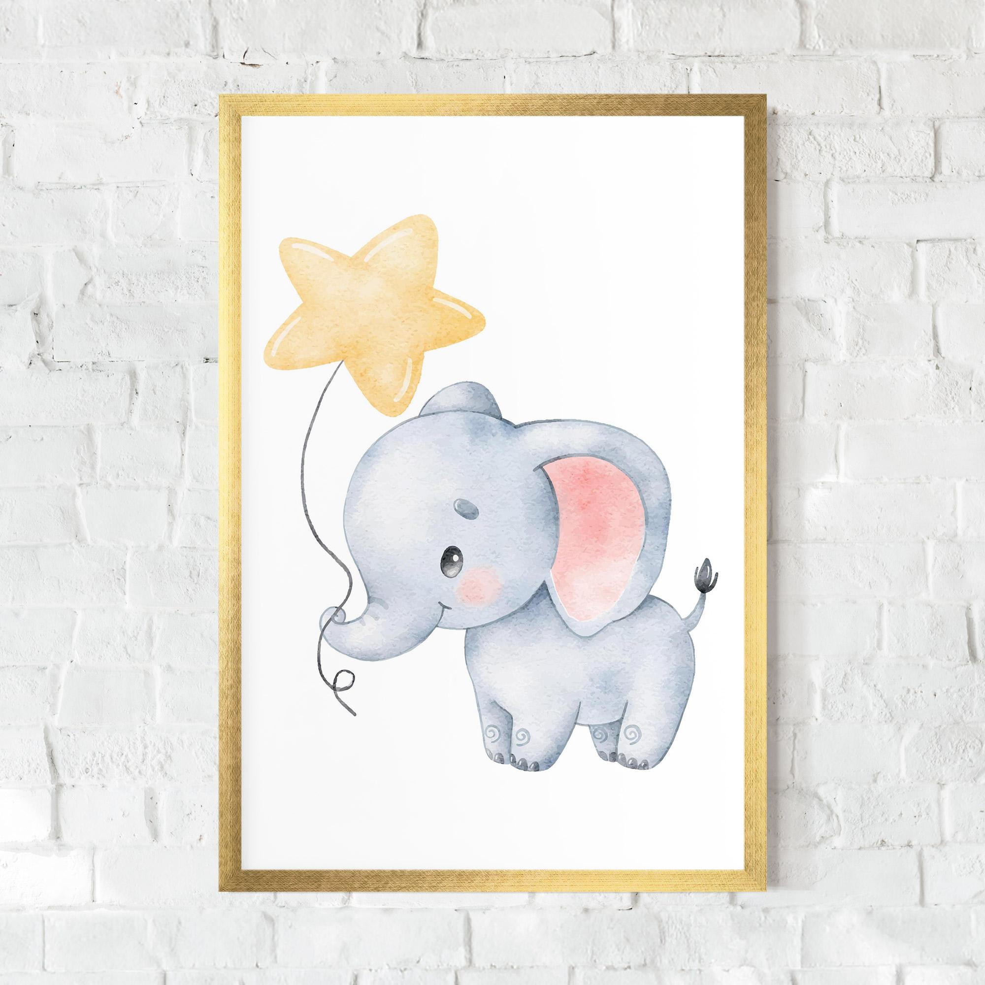 Plakat w Ramie Baby Elephant Kids mockup 0