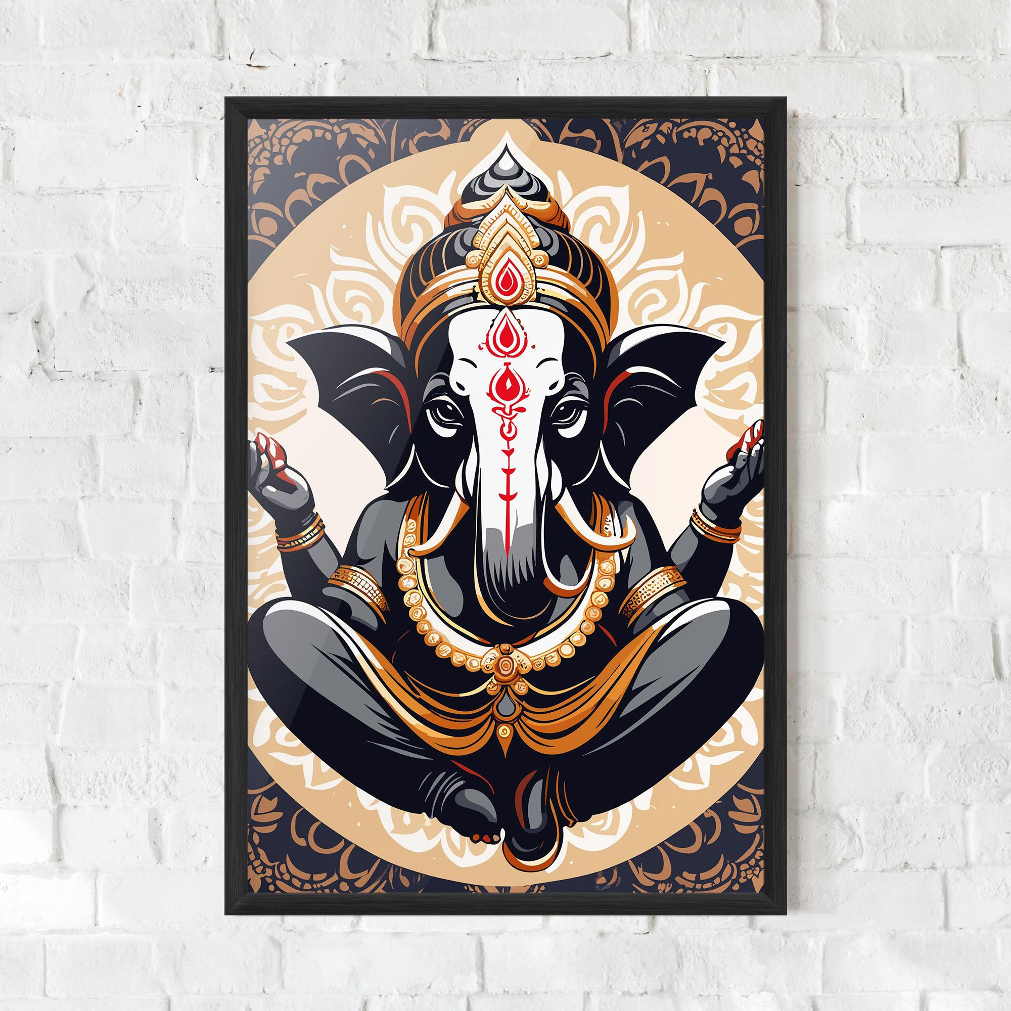 Plakat w Ramie Elefant Color Mix mockup 0