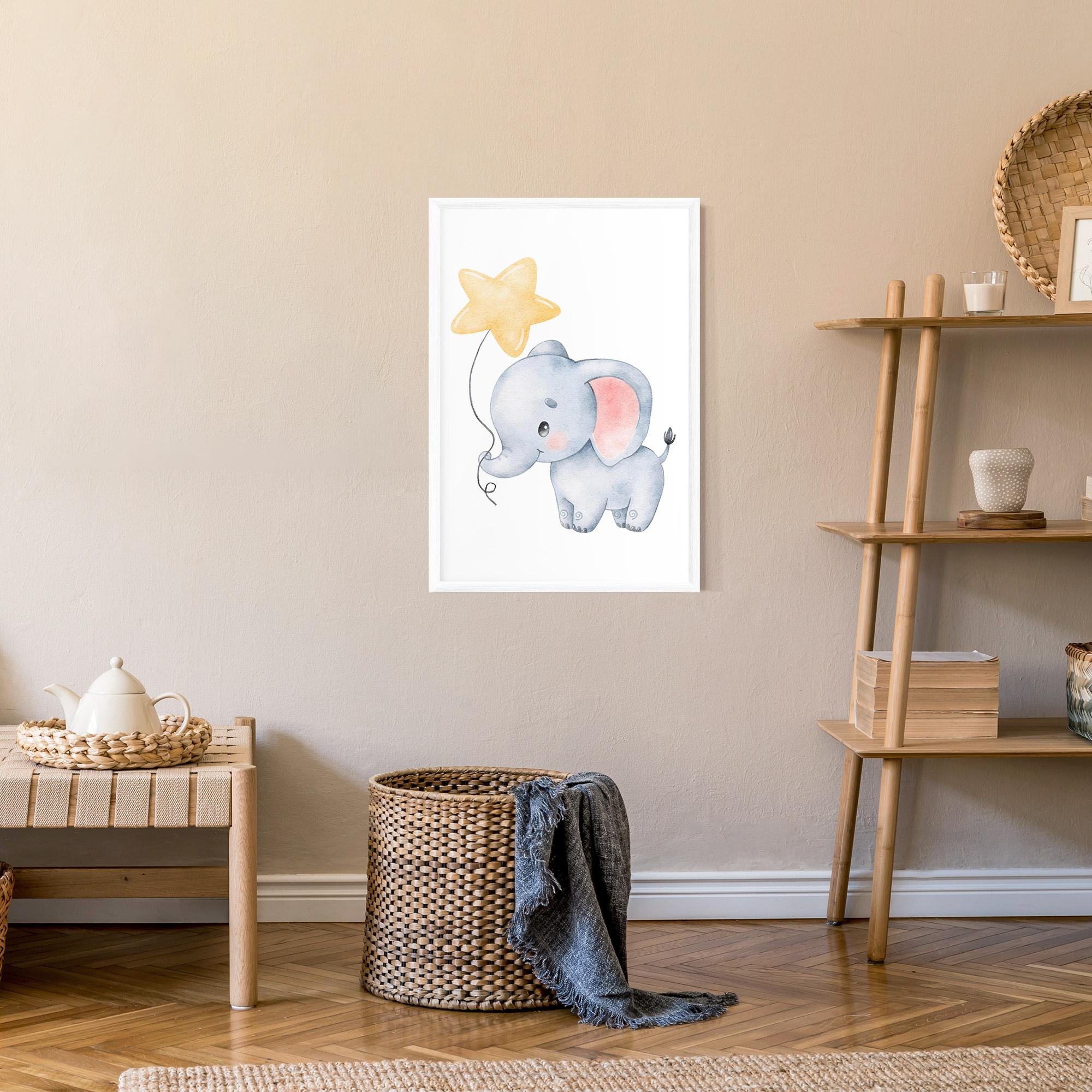 Plakat w Ramie Baby Elephant Kids mockup 9