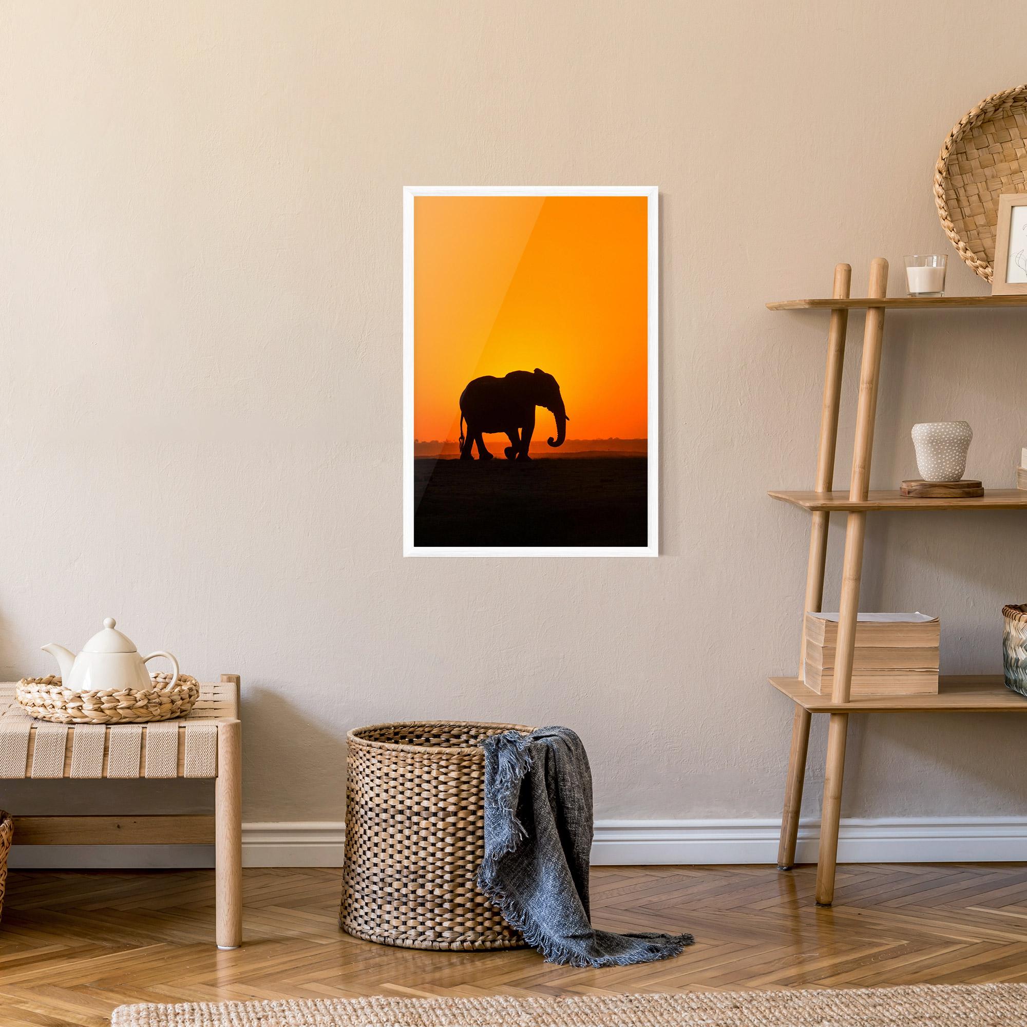 Plakat w Ramie Beautiful Elephant mockup 9