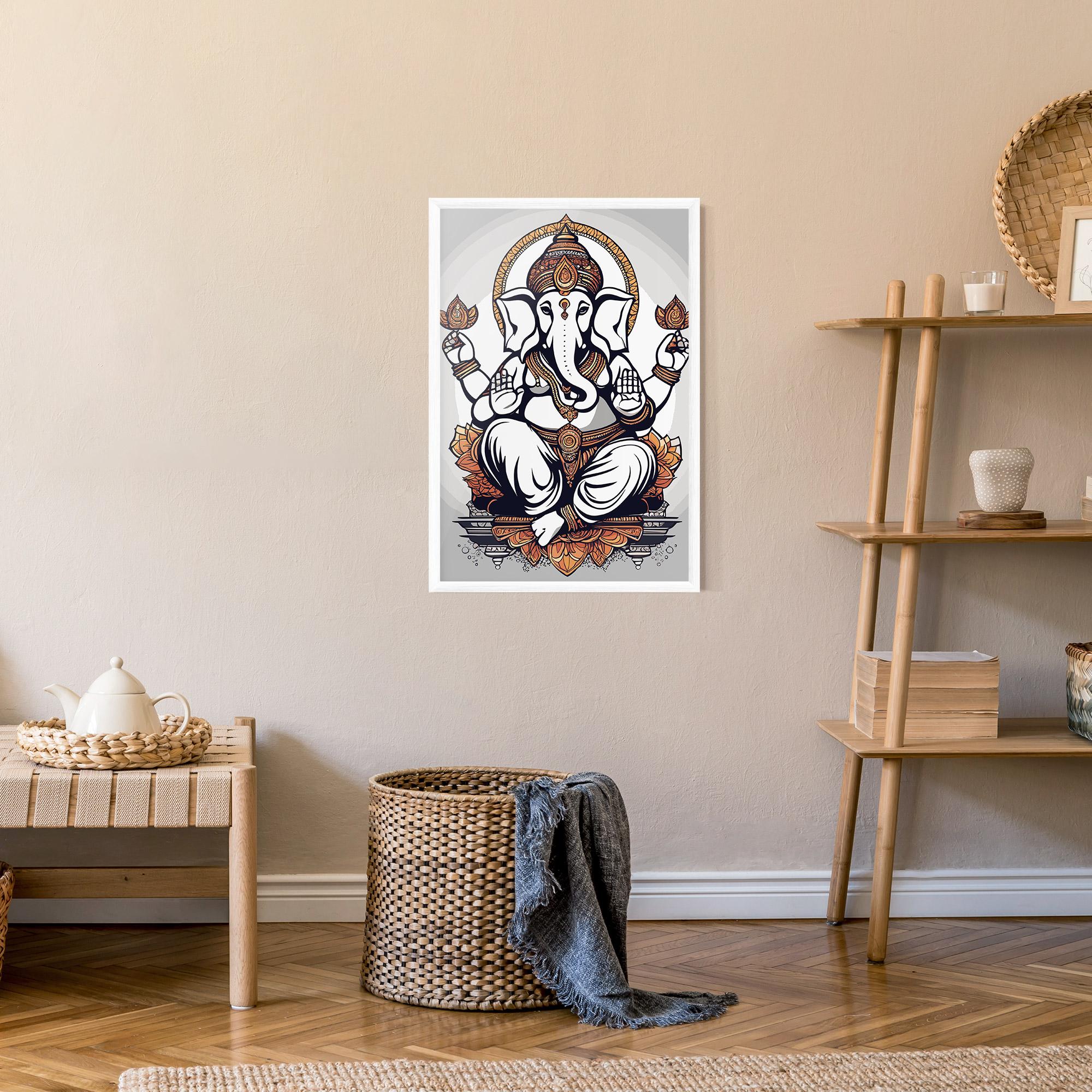 Plakat w Ramie Chaturthi Grey mockup 9