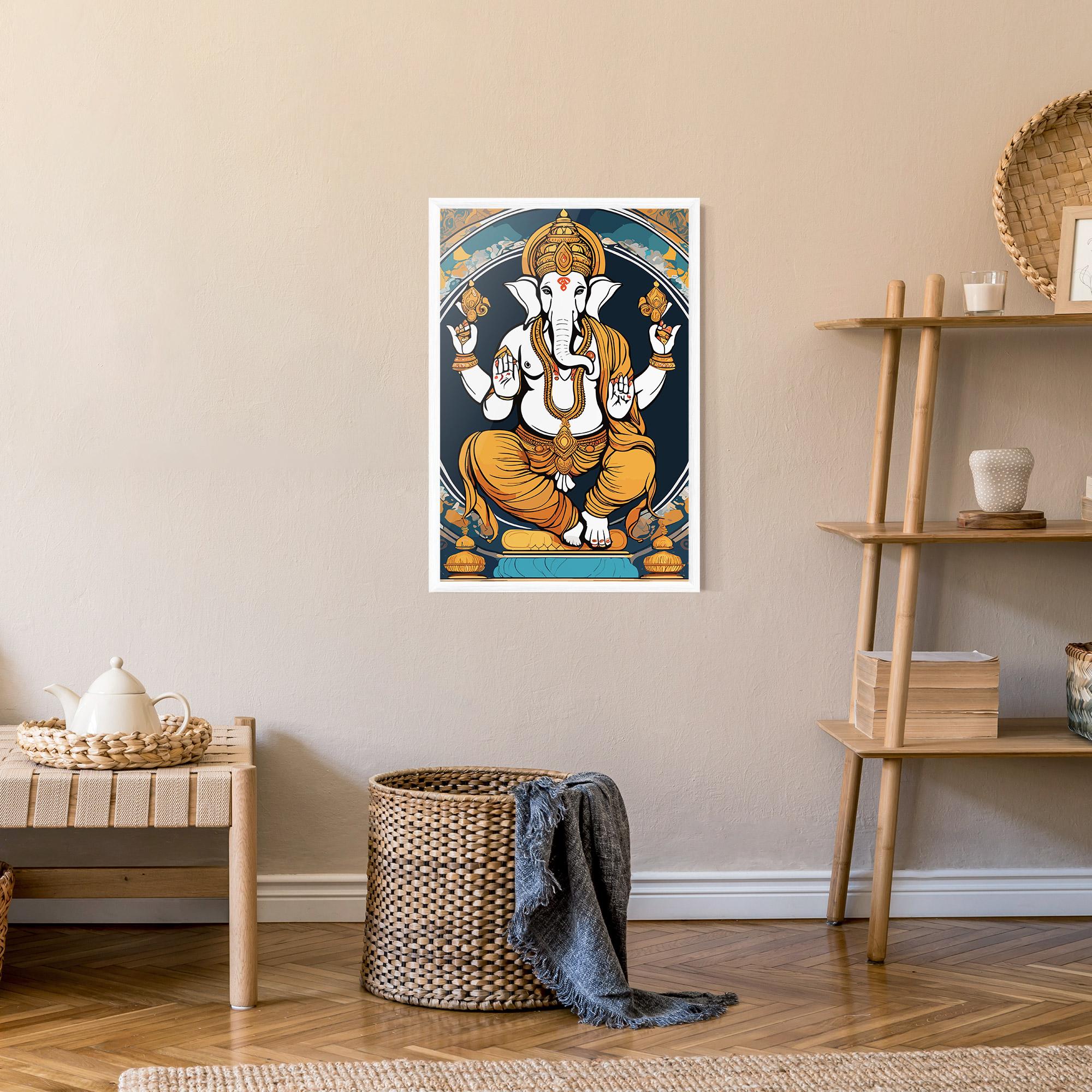 Plakat w Ramie Gold Ganpati mockup 9
