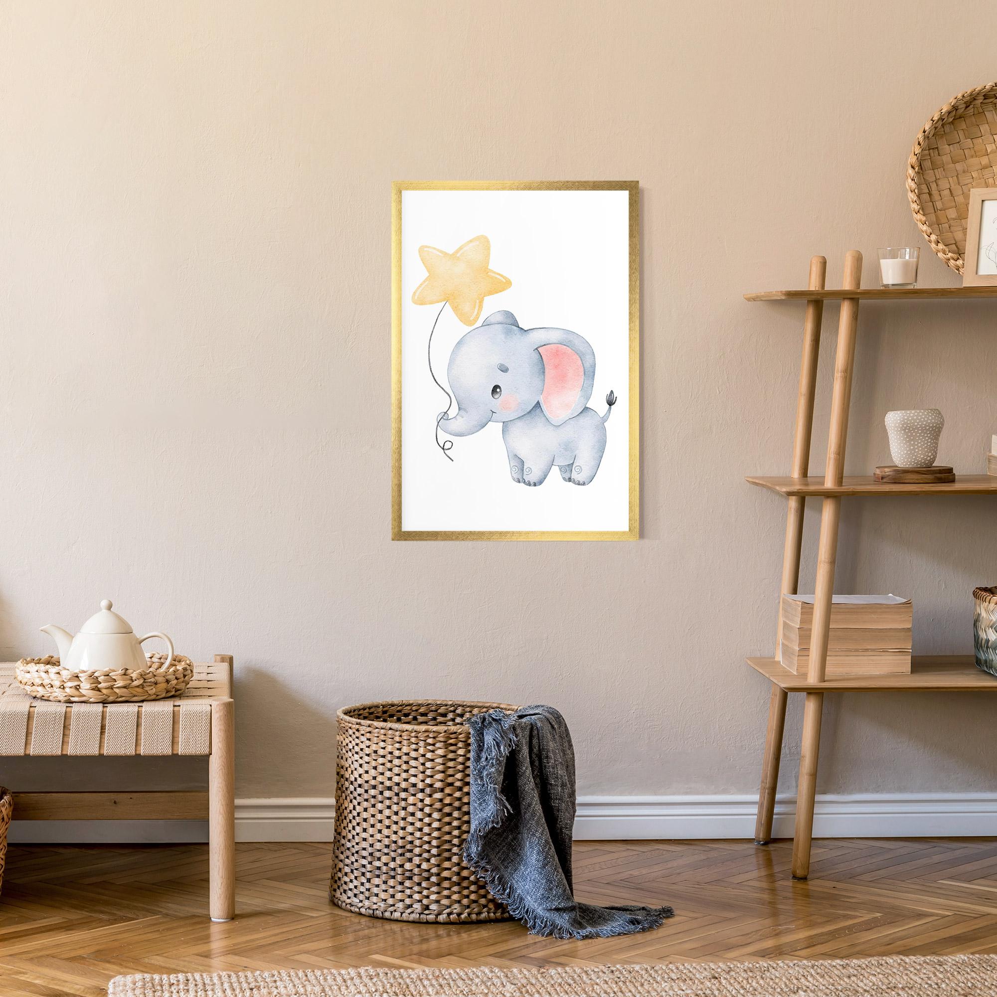 Plakat w Ramie Baby Elephant Kids mockup 9
