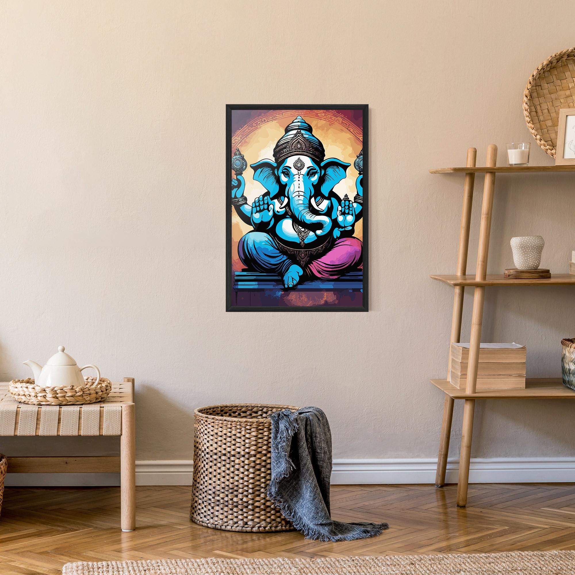Plakat w Ramie Colorful Chaturthi mockup 9