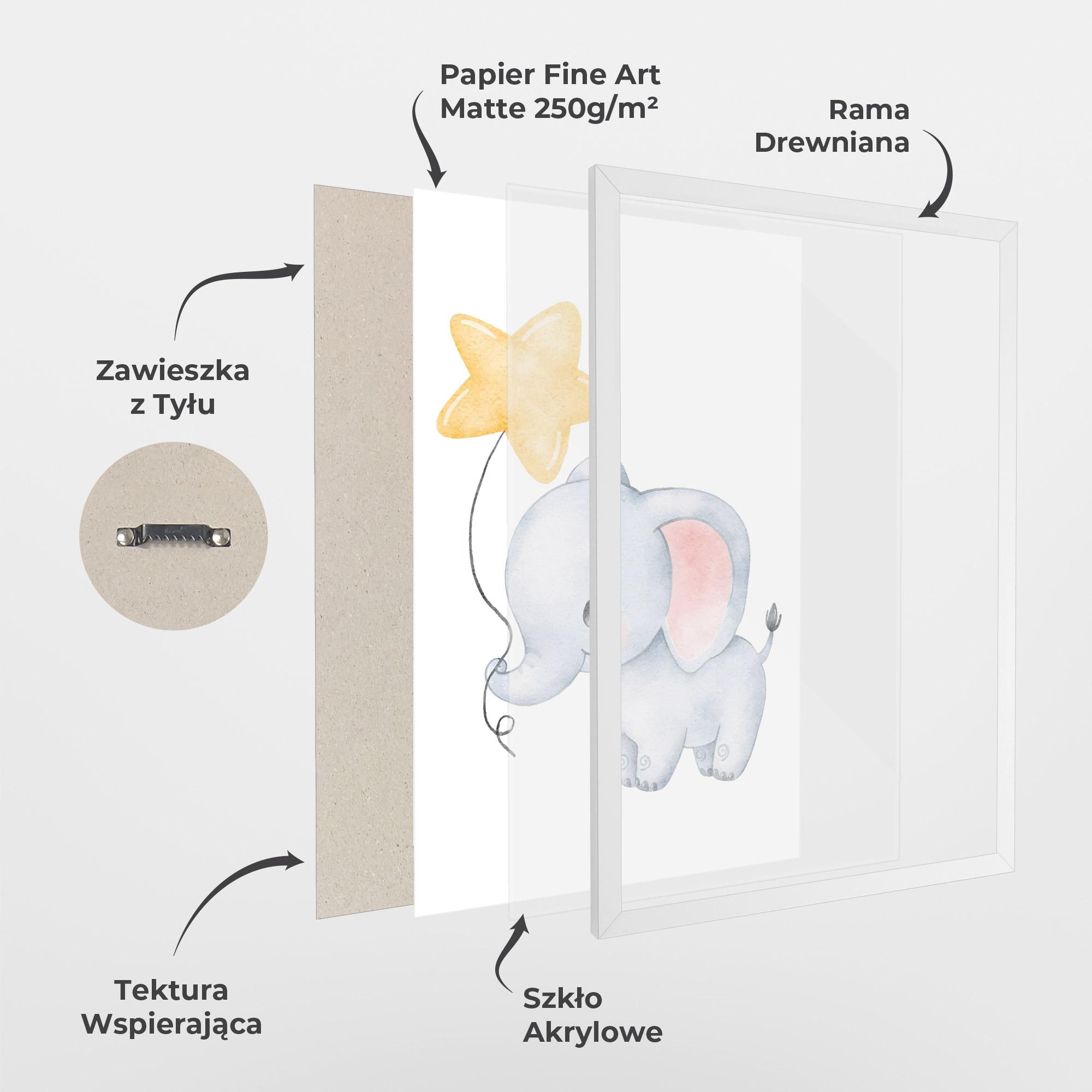 Plakat w Ramie Baby Elephant Kids mockup 1