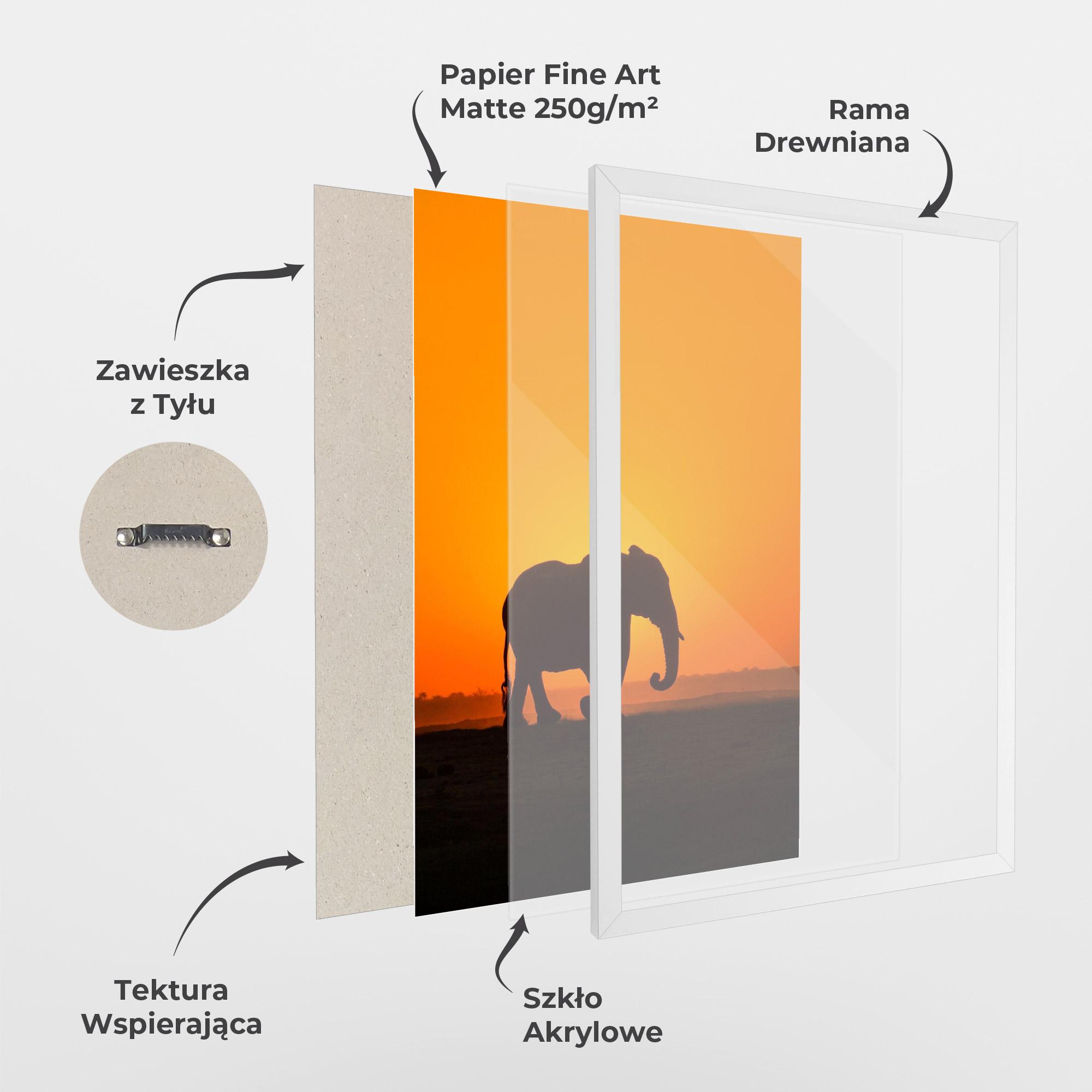 Plakat w Ramie Beautiful Elephant mockup 1