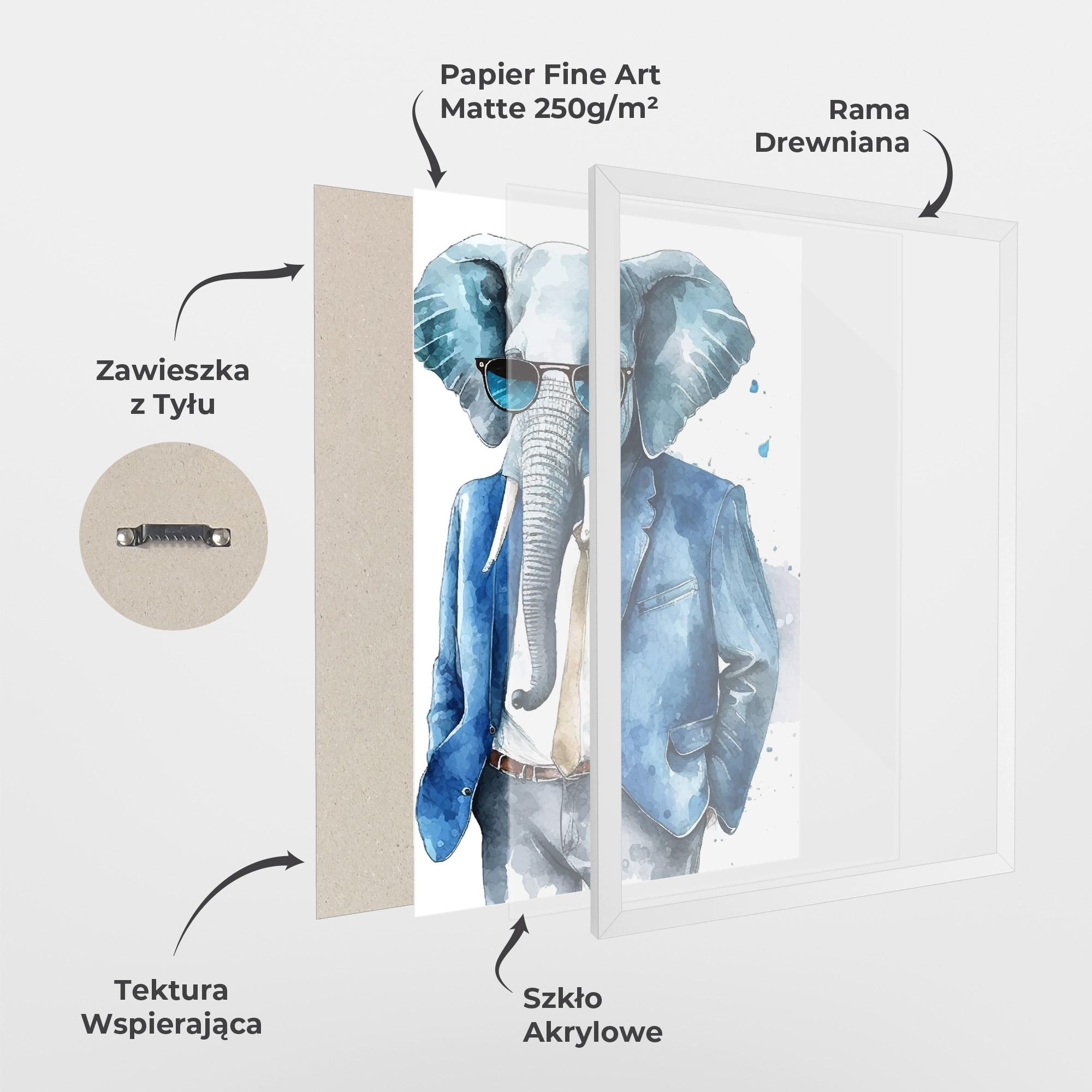 Plakat w Ramie Bussiness Elephant mockup 1