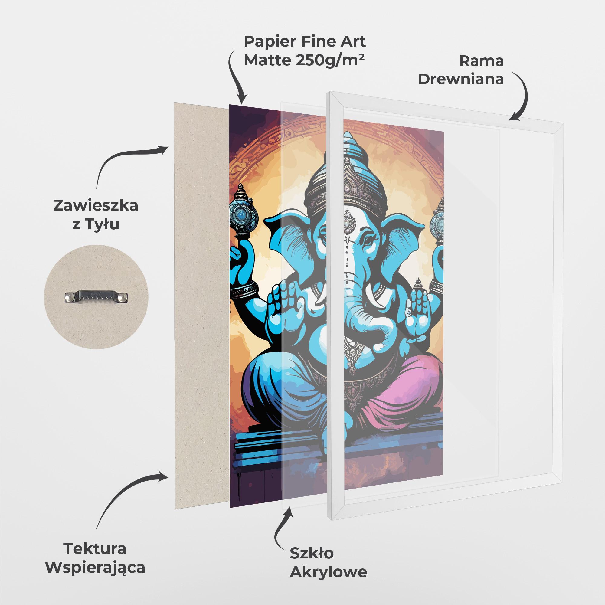 Plakat w Ramie Colorful Chaturthi mockup 1