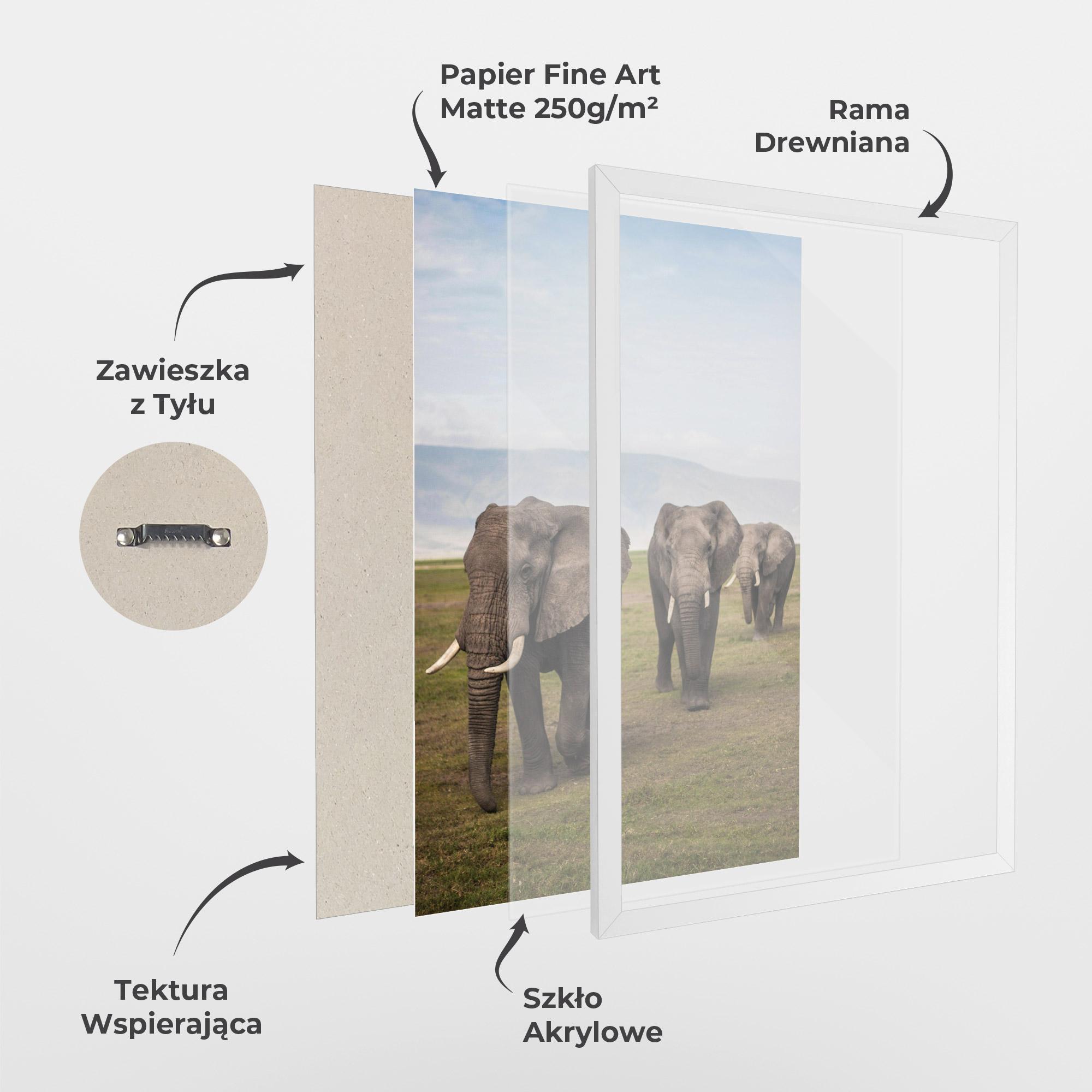 Plakat w Ramie Elephant Landscape mockup 1