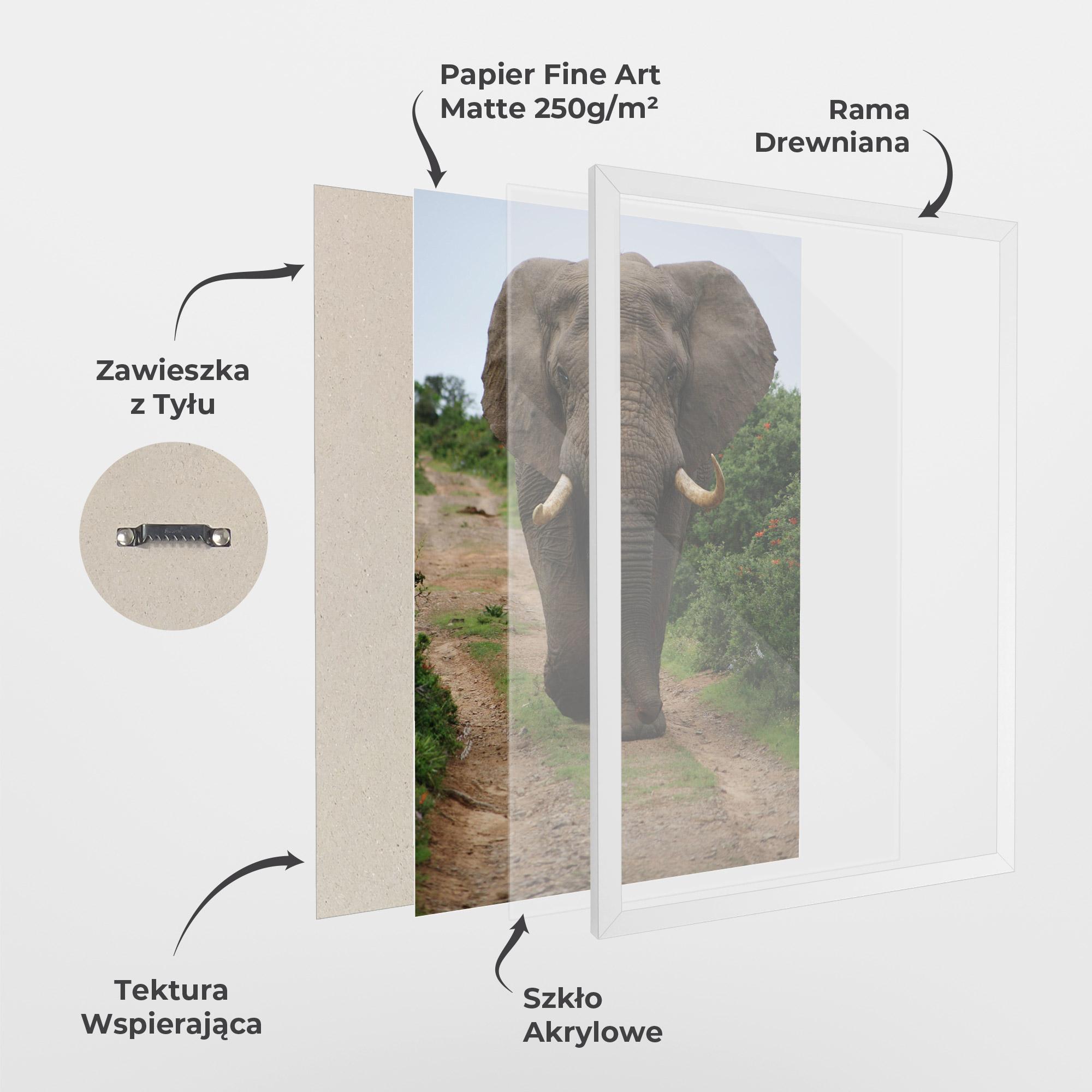 Plakat w Ramie Elephant Safari mockup 1