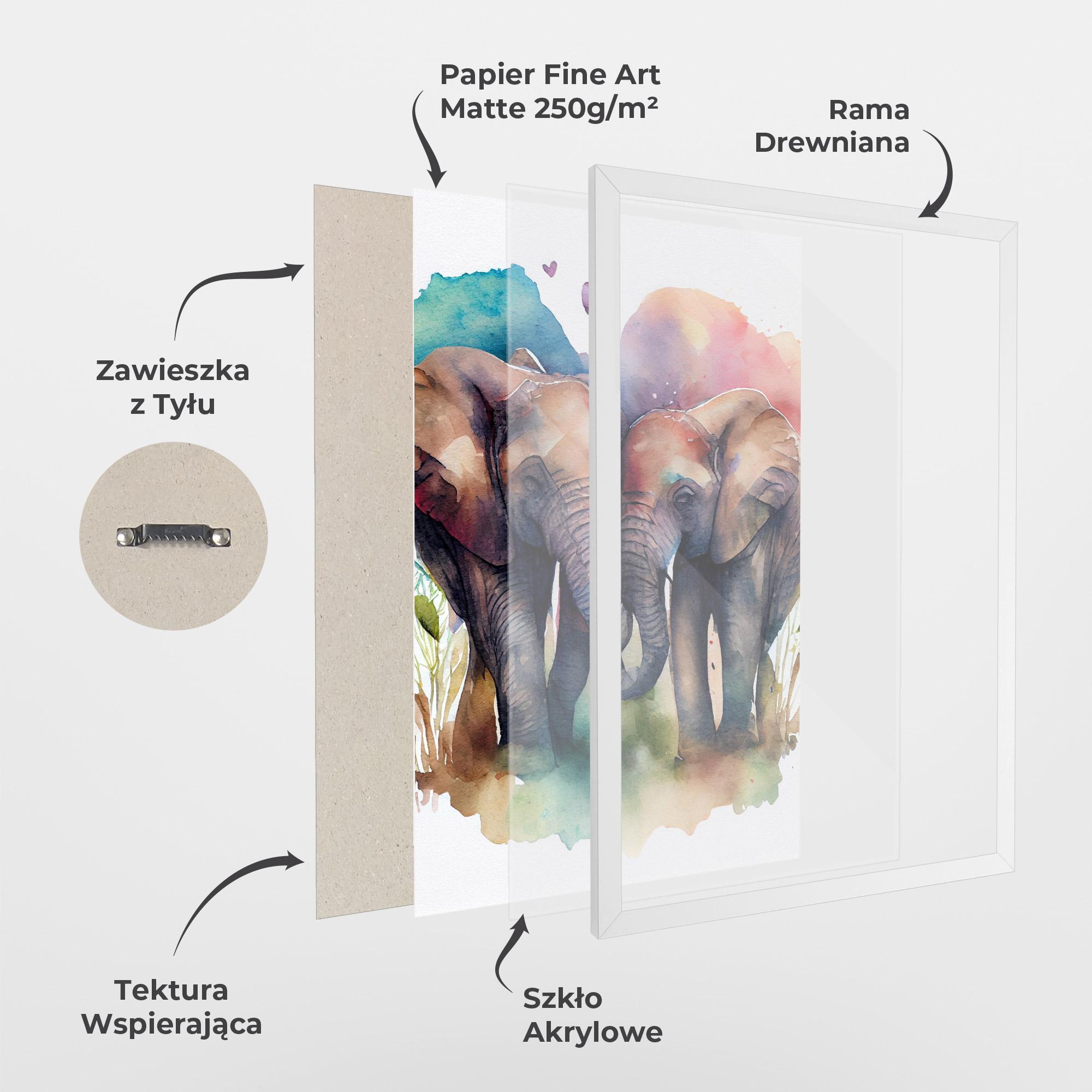 Plakat w Ramie Watercolor Love mockup 1