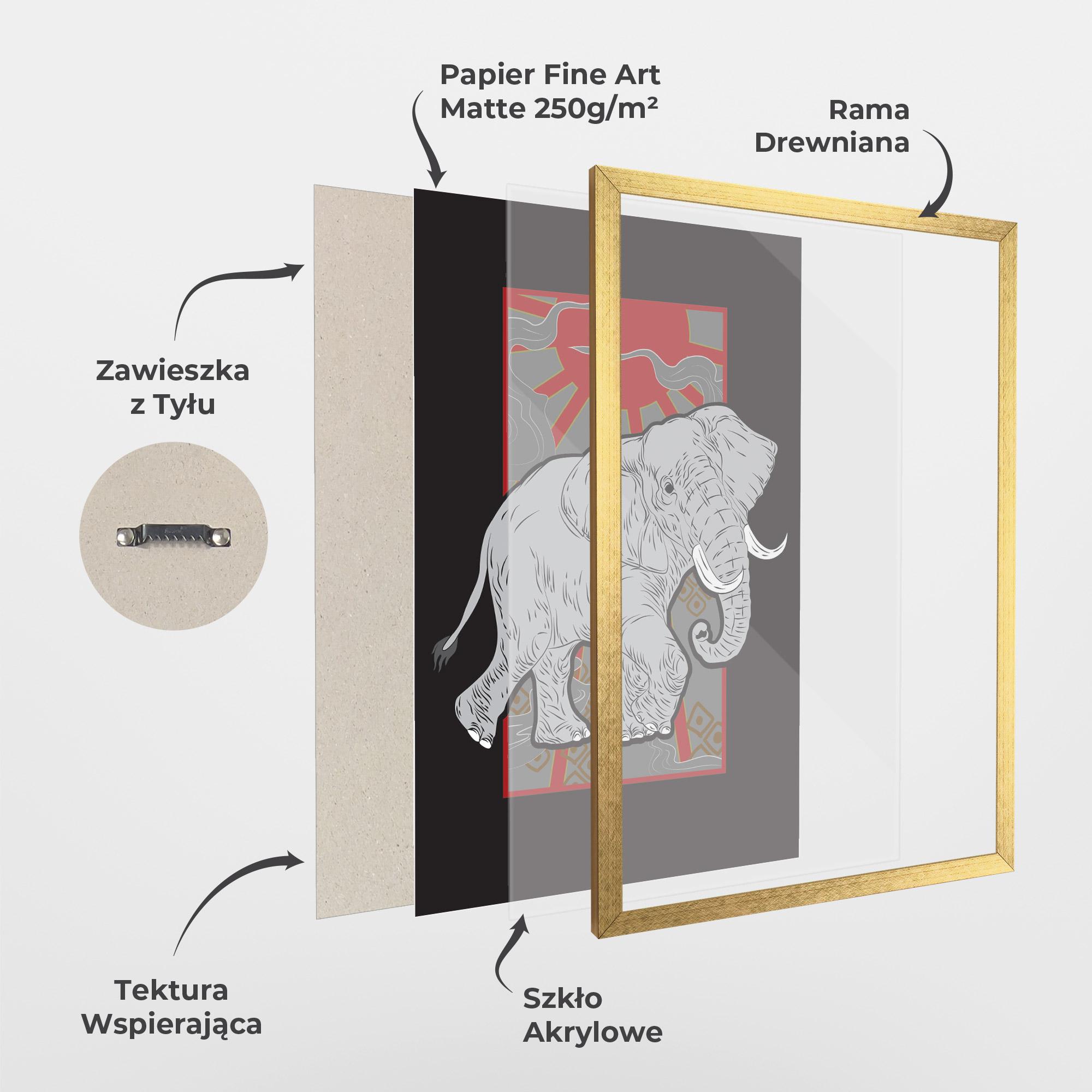 Plakat w Ramie Asian Elephant mockup 1