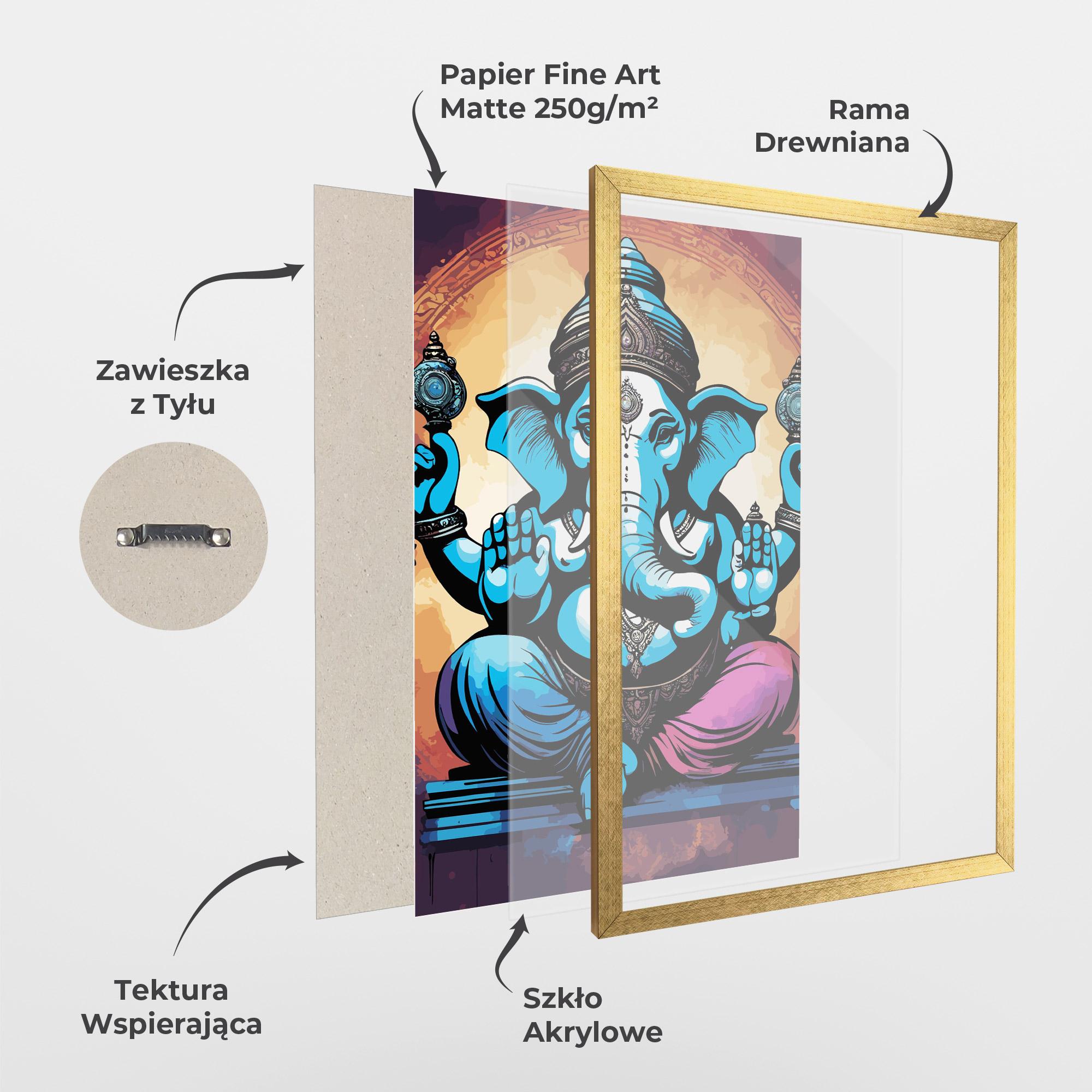 Plakat w Ramie Colorful Chaturthi mockup 1