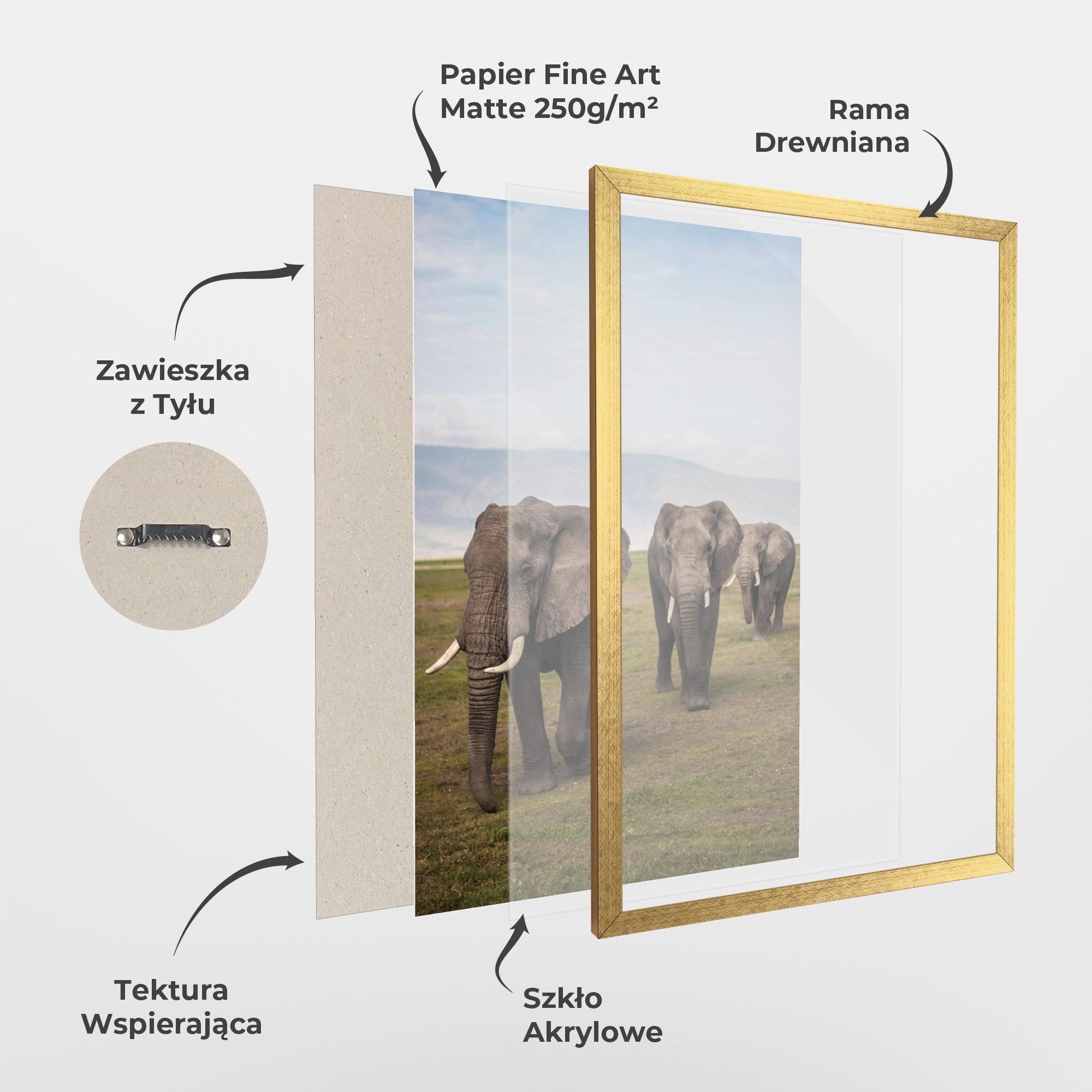 Plakat w Ramie Elephant Landscape mockup 1