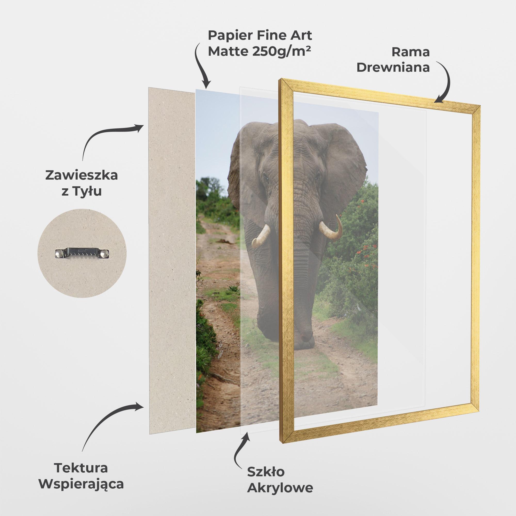 Plakat w Ramie Elephant Safari mockup 1