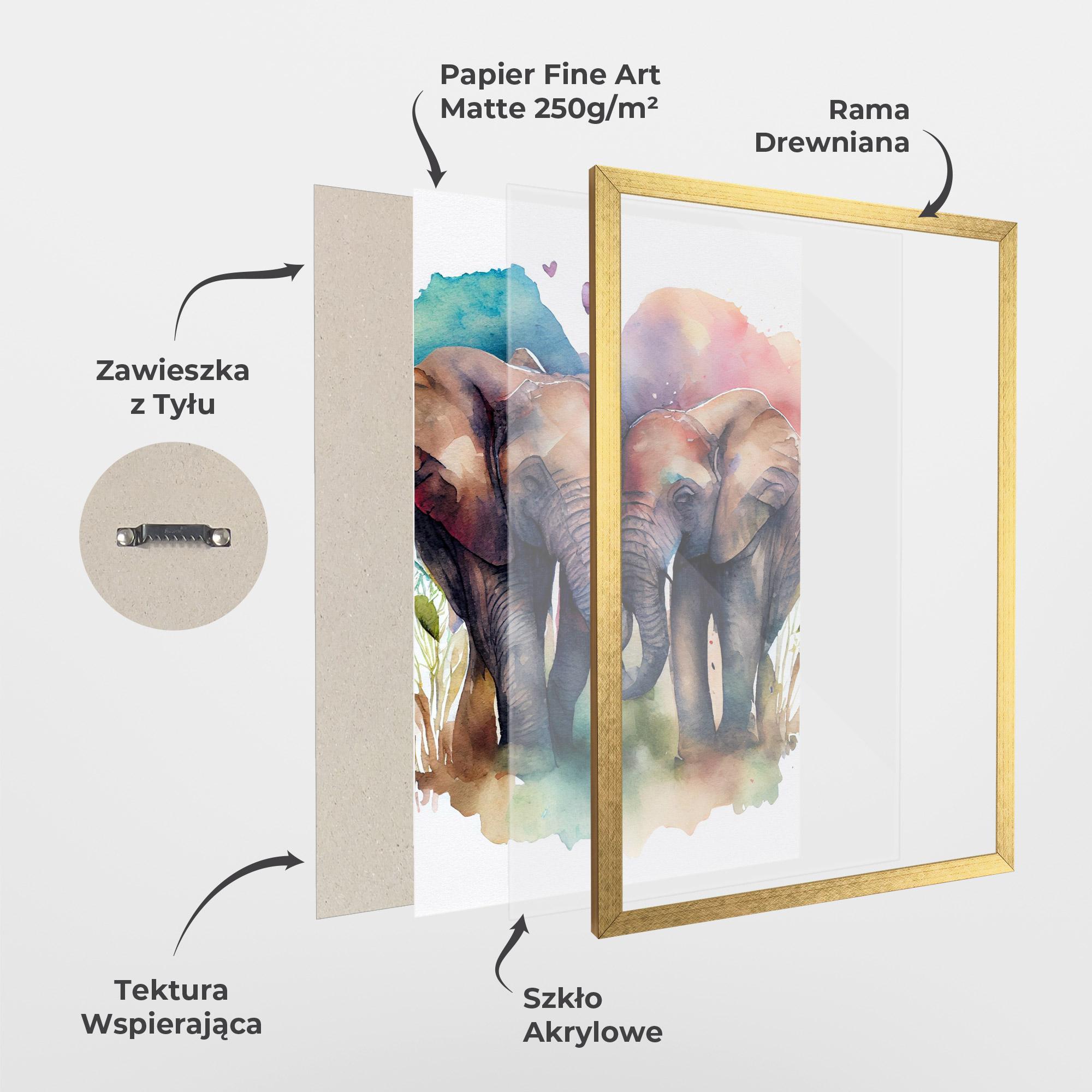 Plakat w Ramie Watercolor Love mockup 1