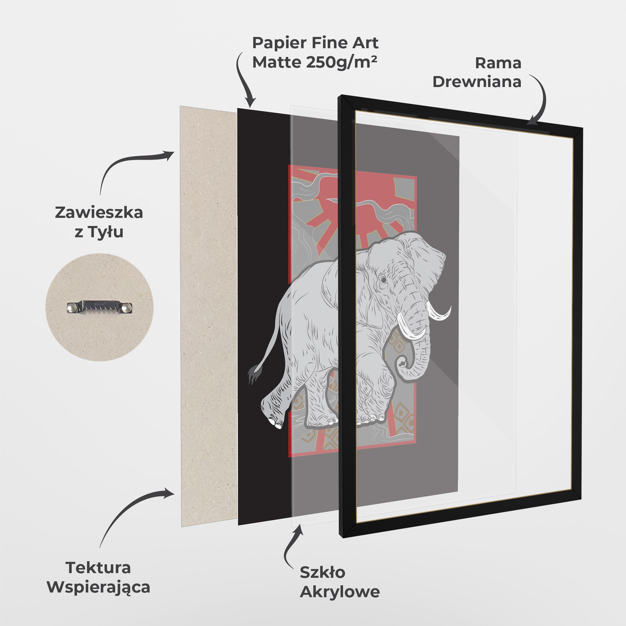 Plakat w Ramie Asian Elephant mockup 1