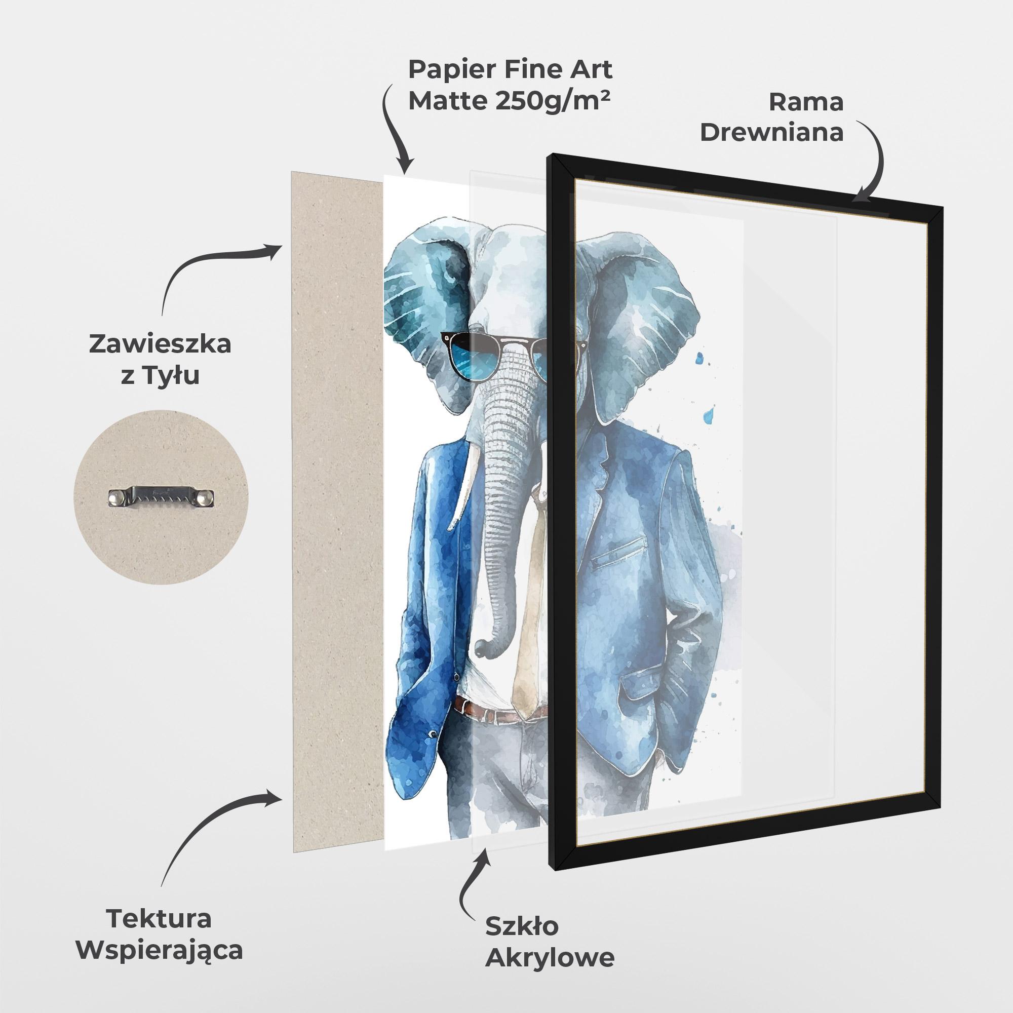 Plakat w Ramie Bussiness Elephant mockup 1