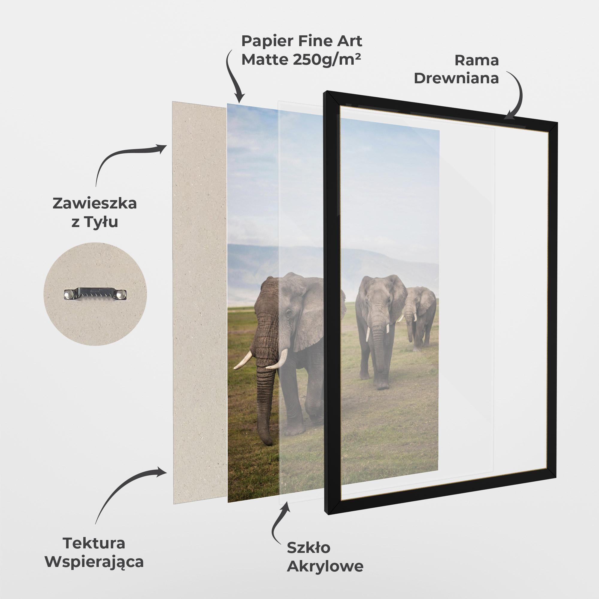 Plakat w Ramie Elephant Landscape mockup 1