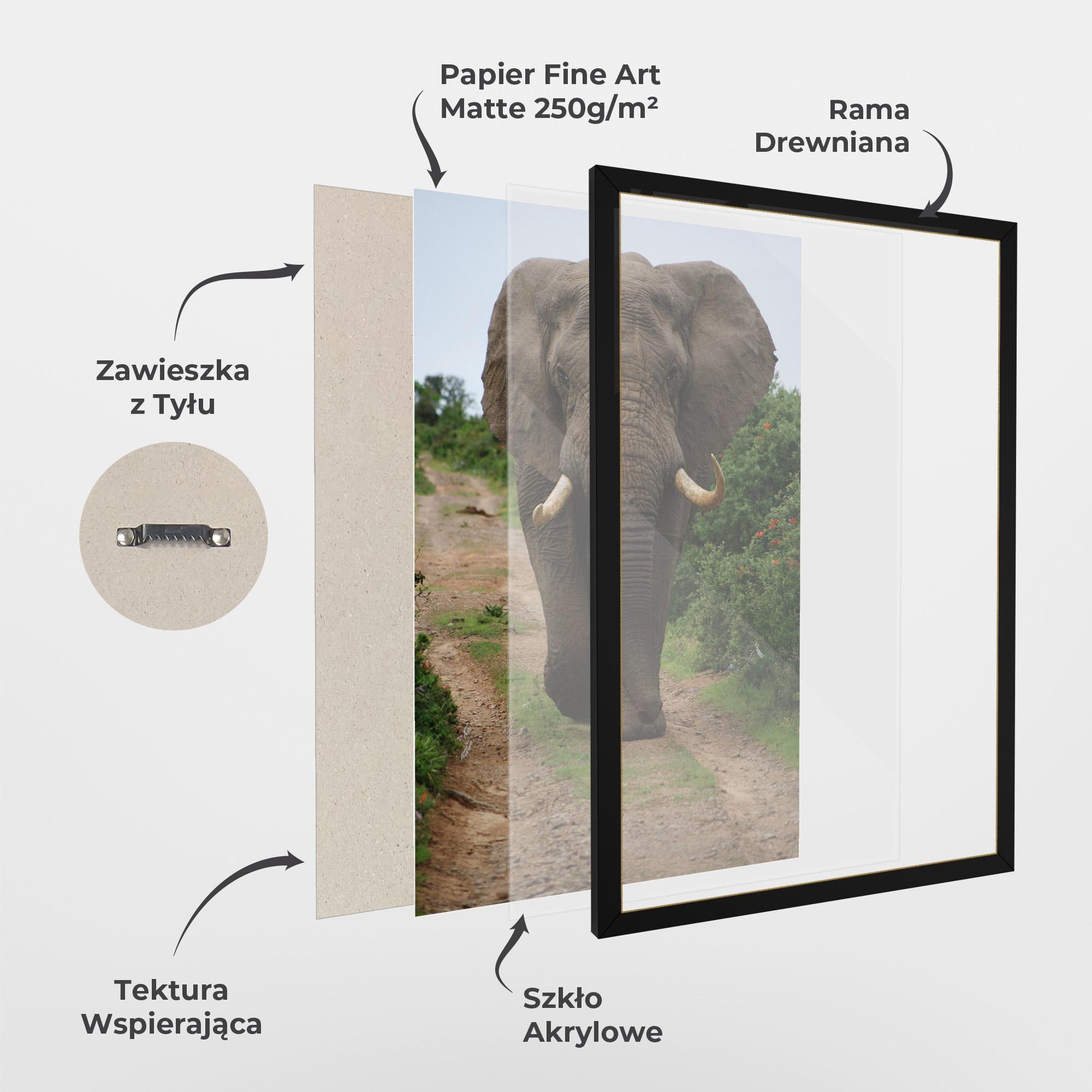 Plakat w Ramie Elephant Safari mockup 1