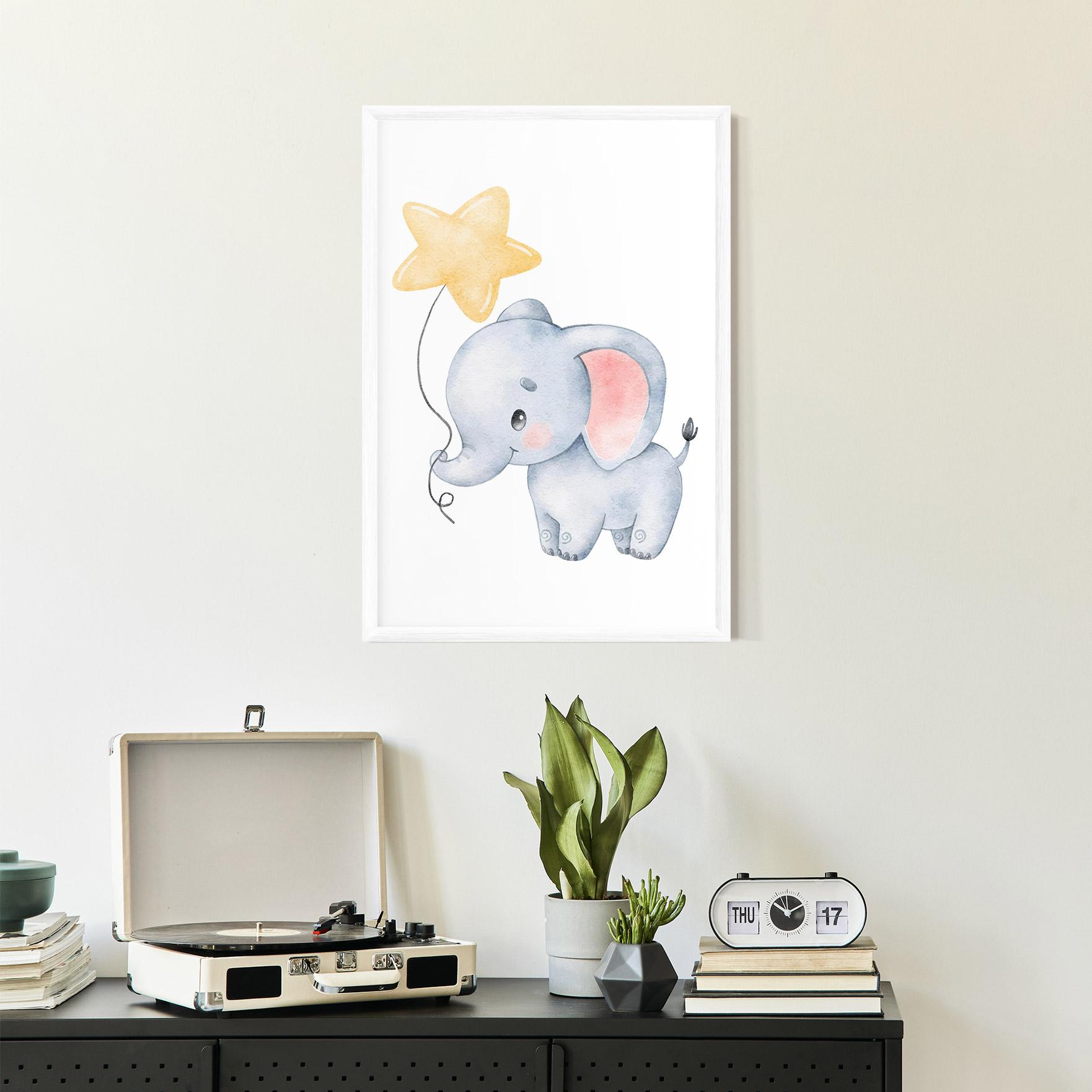 Plakat w Ramie Baby Elephant Kids mockup 2