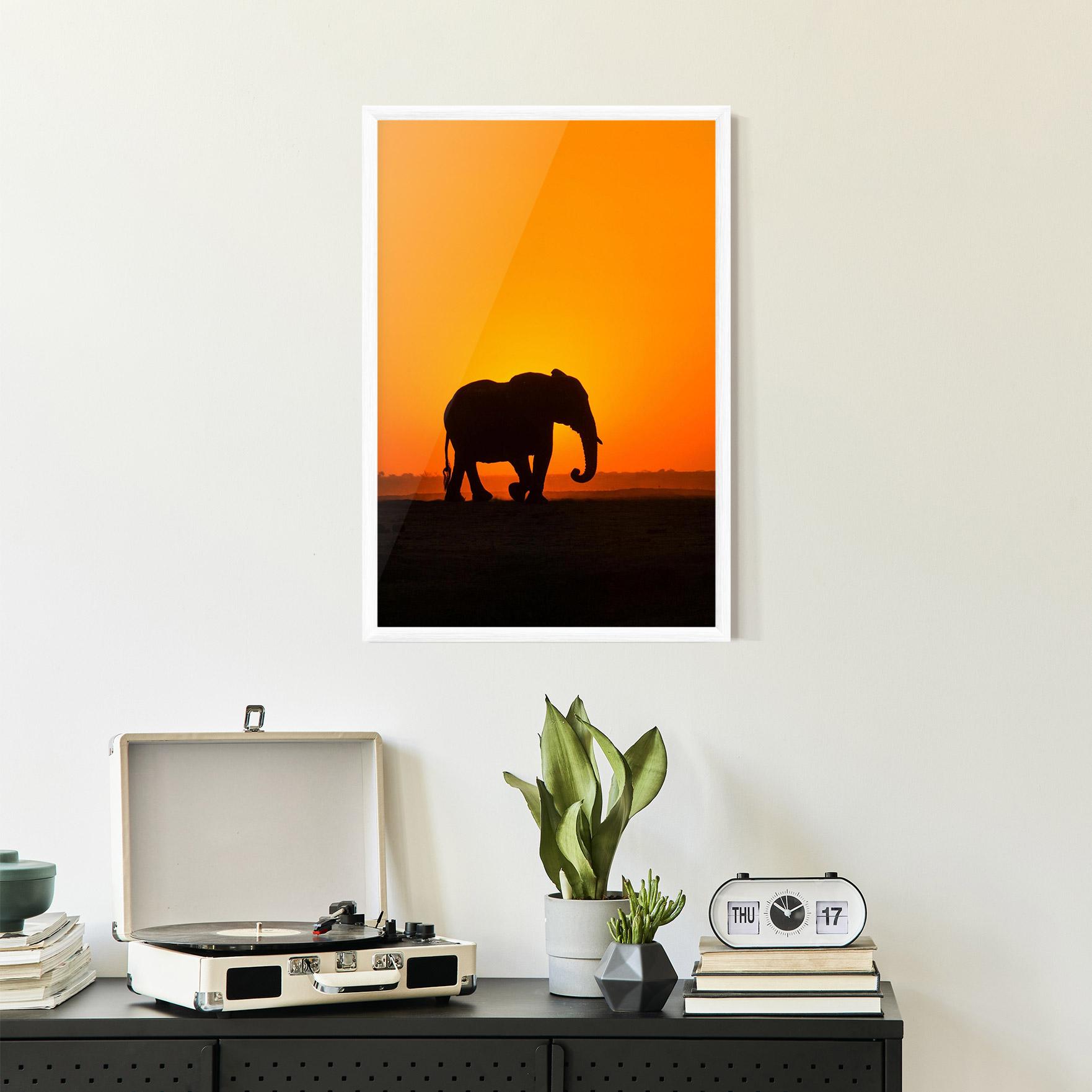 Plakat w Ramie Beautiful Elephant mockup 2