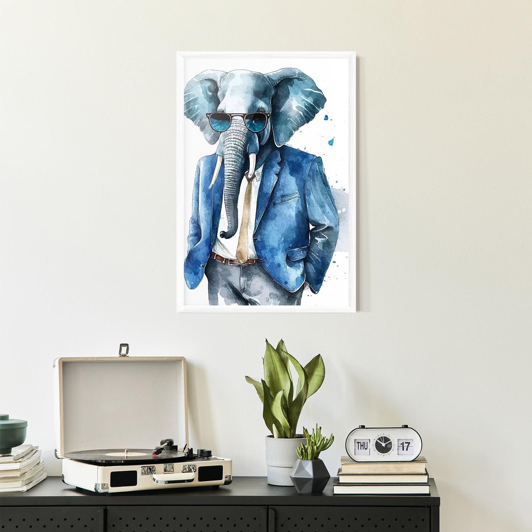 Plakat w Ramie Bussiness Elephant mockup 2