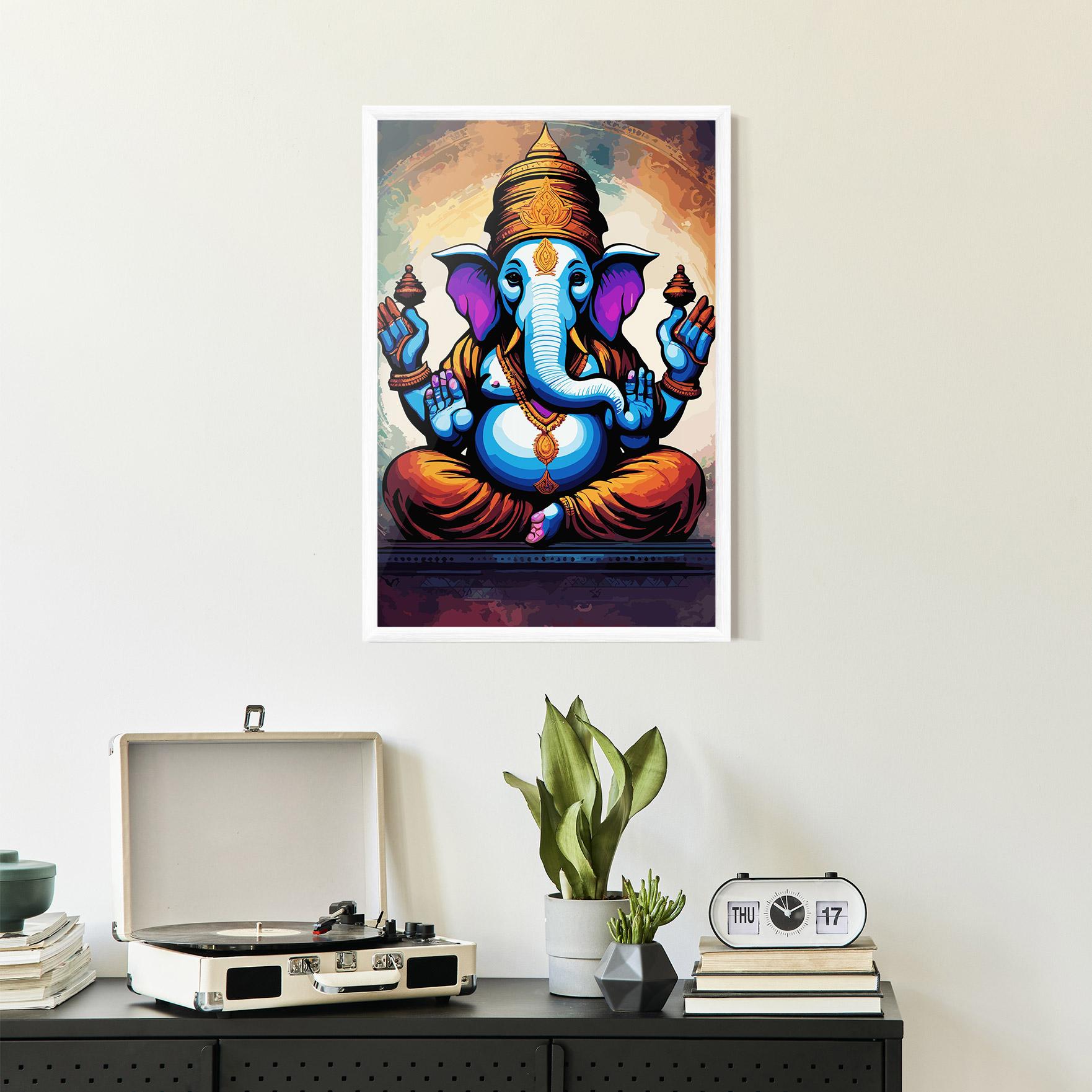 Plakat w Ramie Ganesh Colorful mockup 2