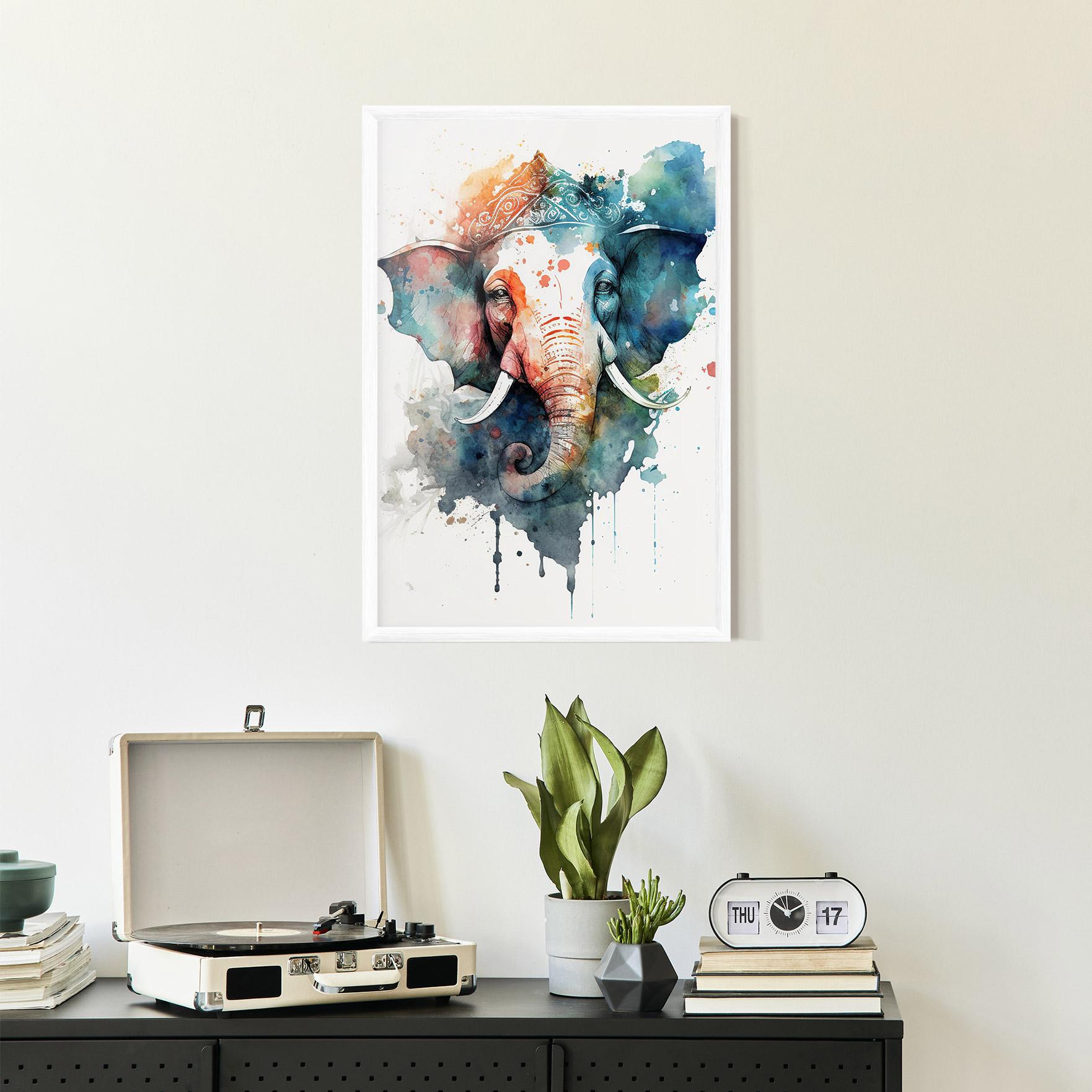 Plakat w Ramie Ganesha Chaturthi mockup 2