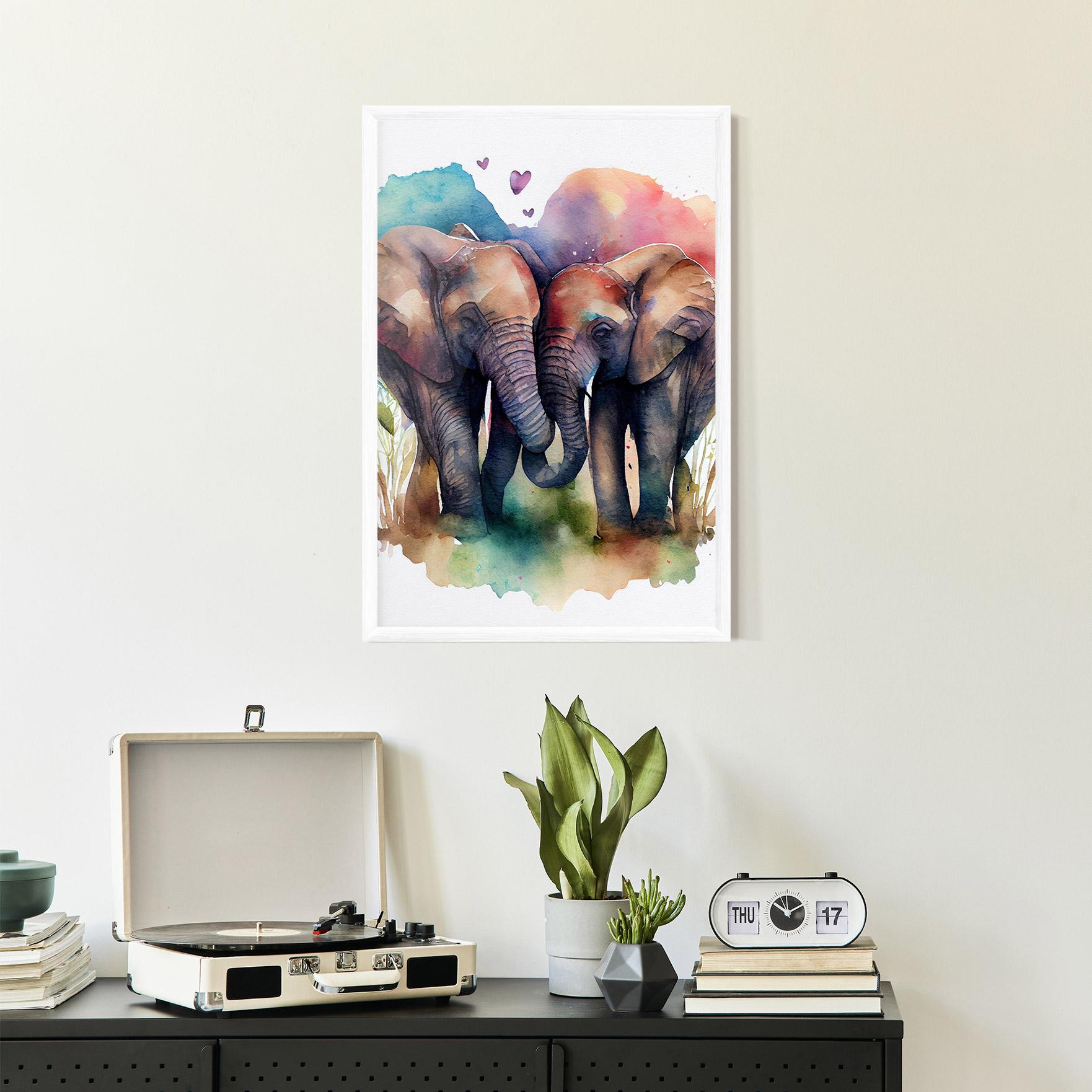 Plakat w Ramie Watercolor Love mockup 2