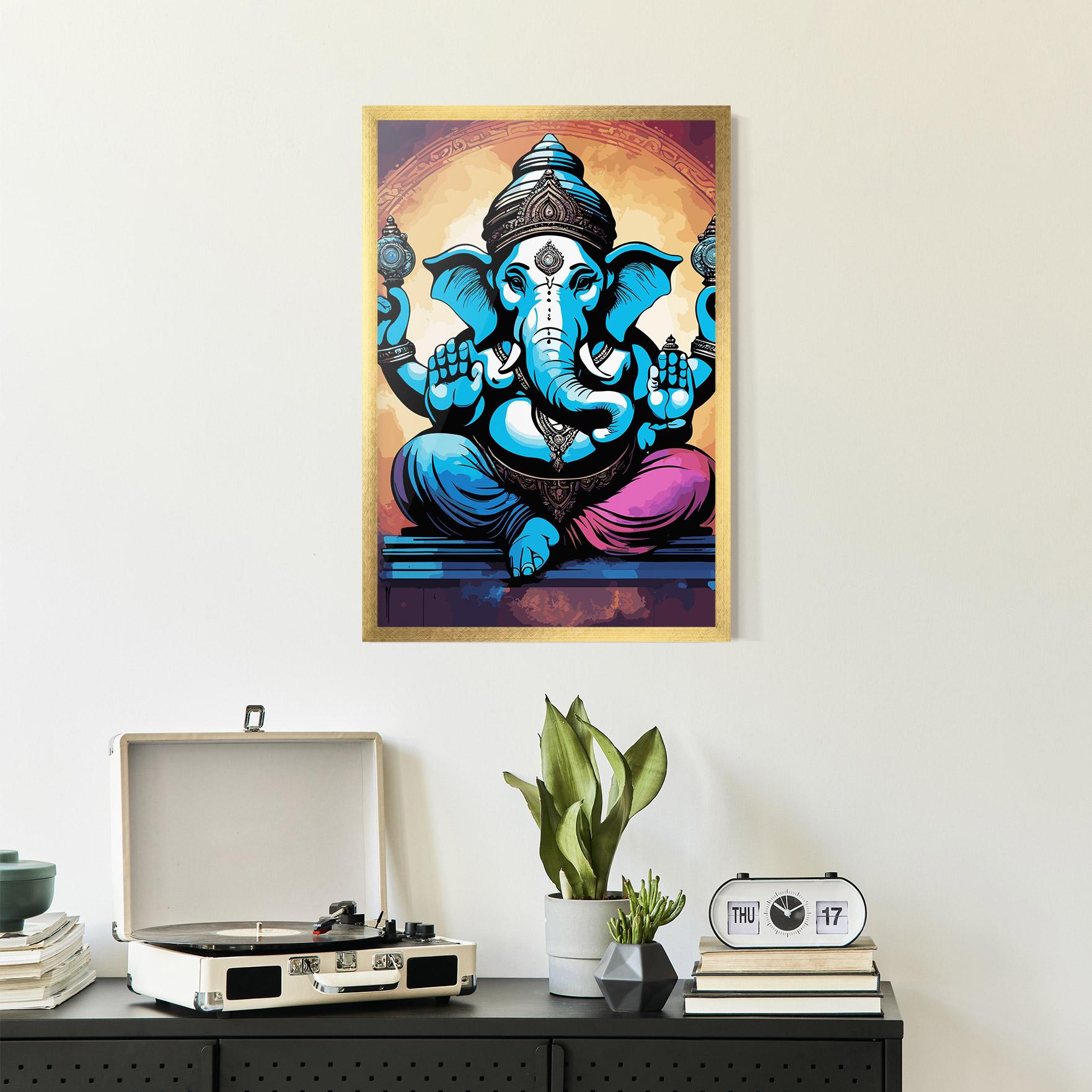 Plakat w Ramie Colorful Chaturthi mockup 2