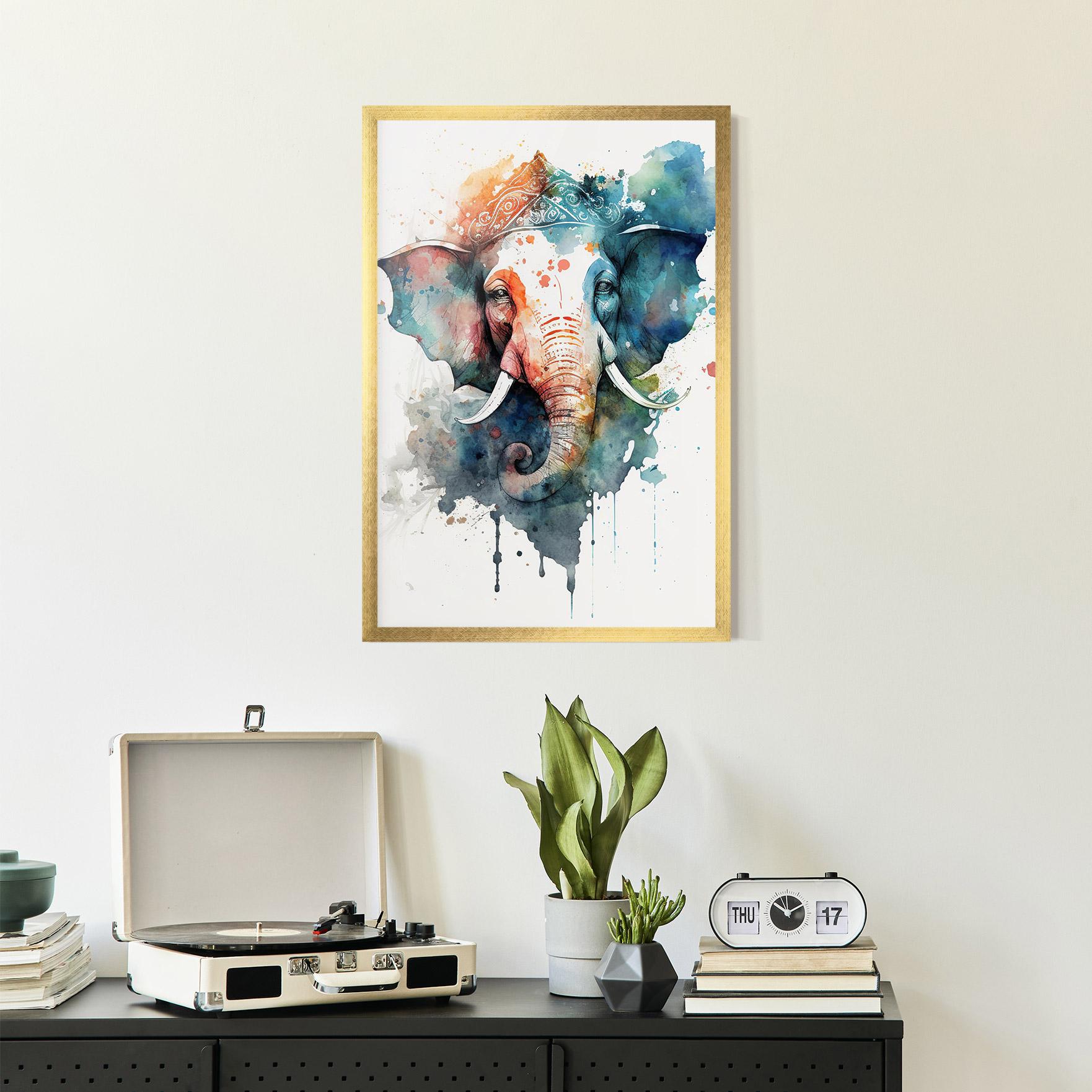 Plakat w Ramie Ganesha Chaturthi mockup 2