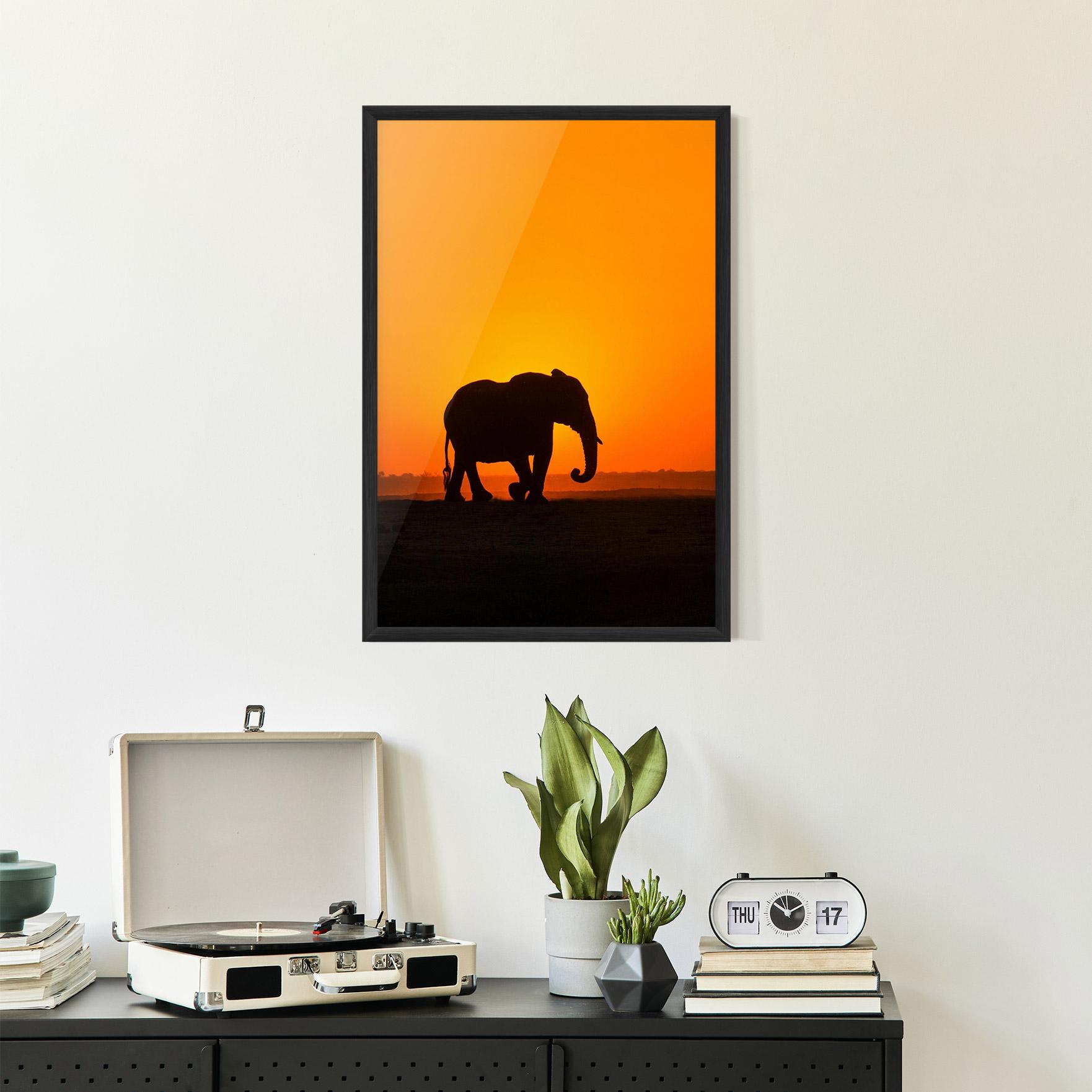 Plakat w Ramie Beautiful Elephant mockup 2
