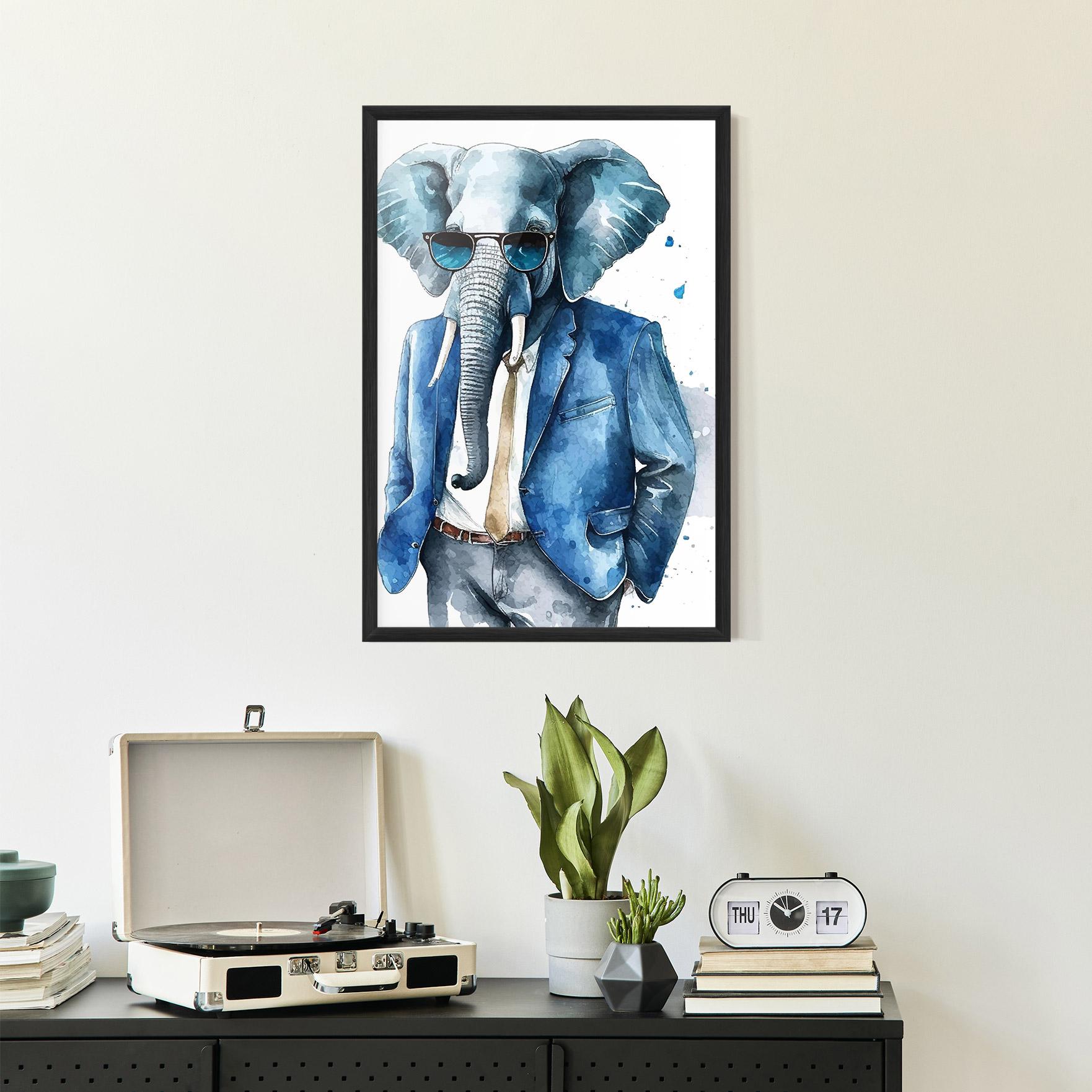 Plakat w Ramie Bussiness Elephant mockup 2