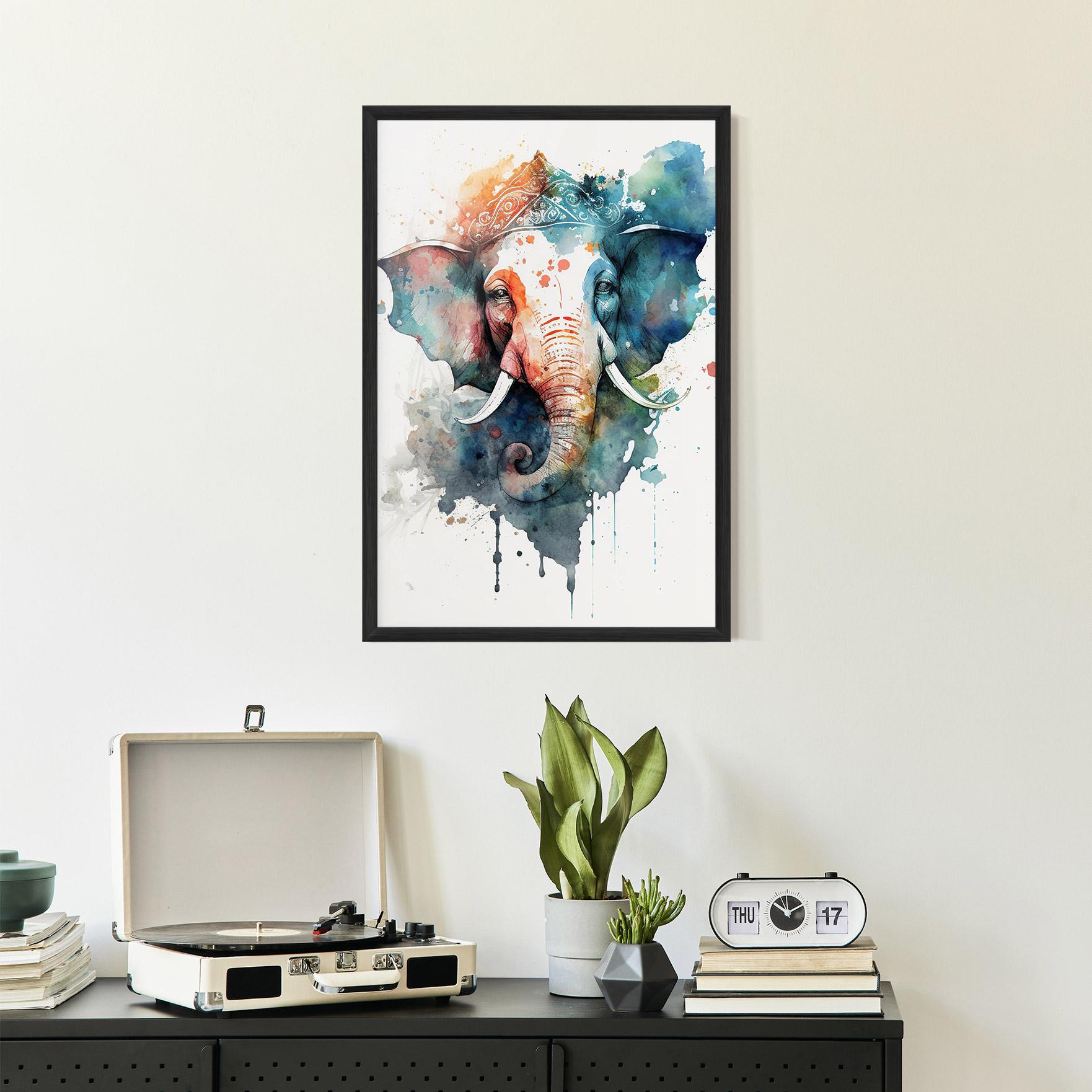 Plakat w Ramie Ganesha Chaturthi mockup 2