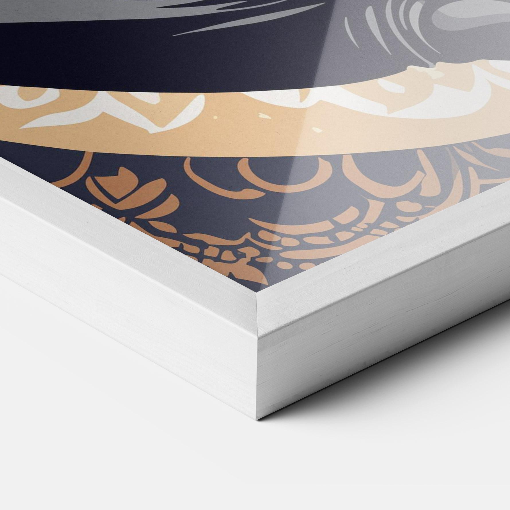 Plakat w Ramie Elefant Color Mix mockup 3