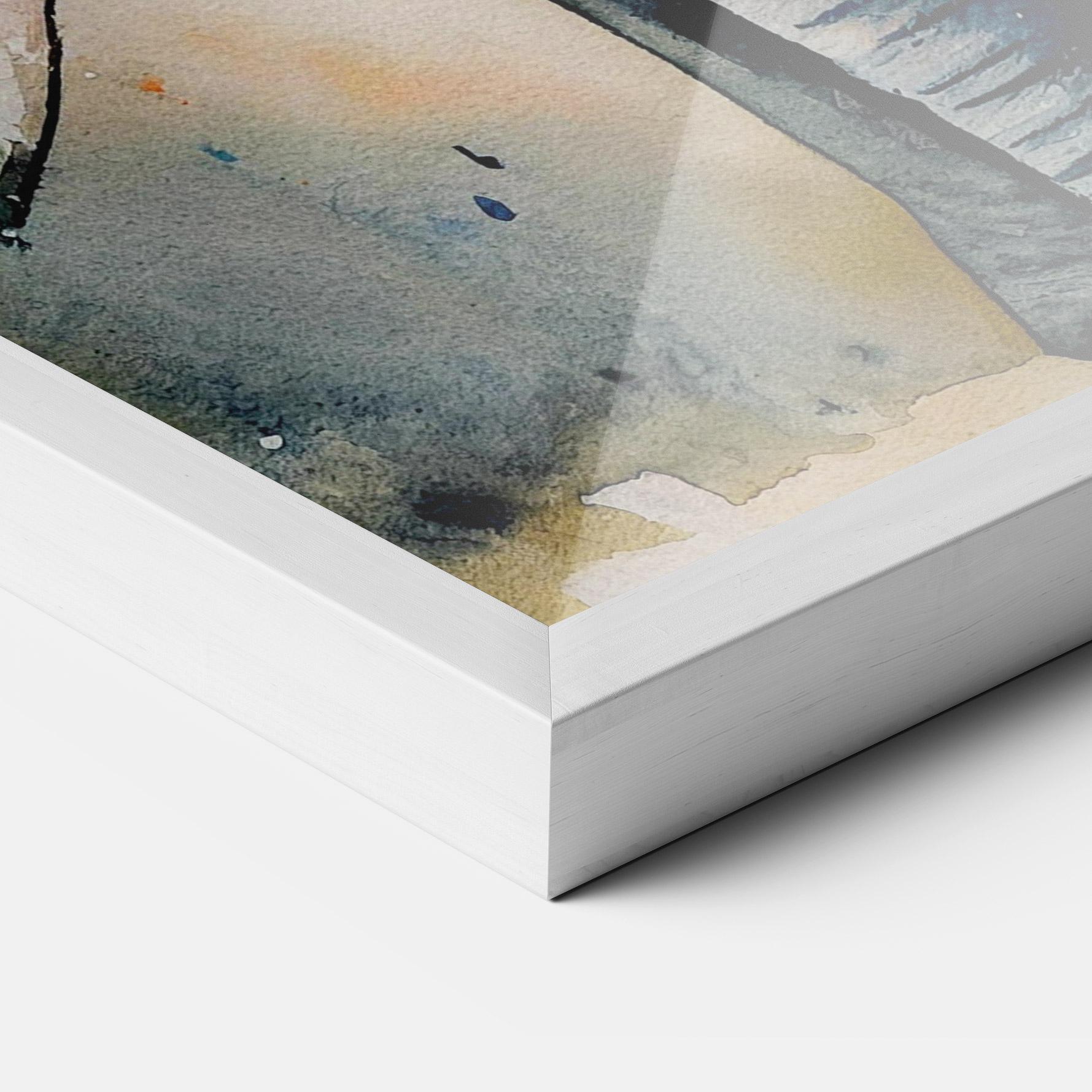 Plakat w Ramie Watercolor Elephant Art mockup 3