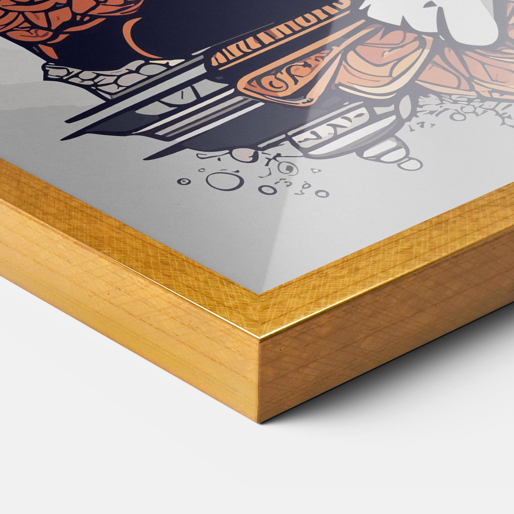 Plakat w Ramie Chaturthi Grey mockup 3