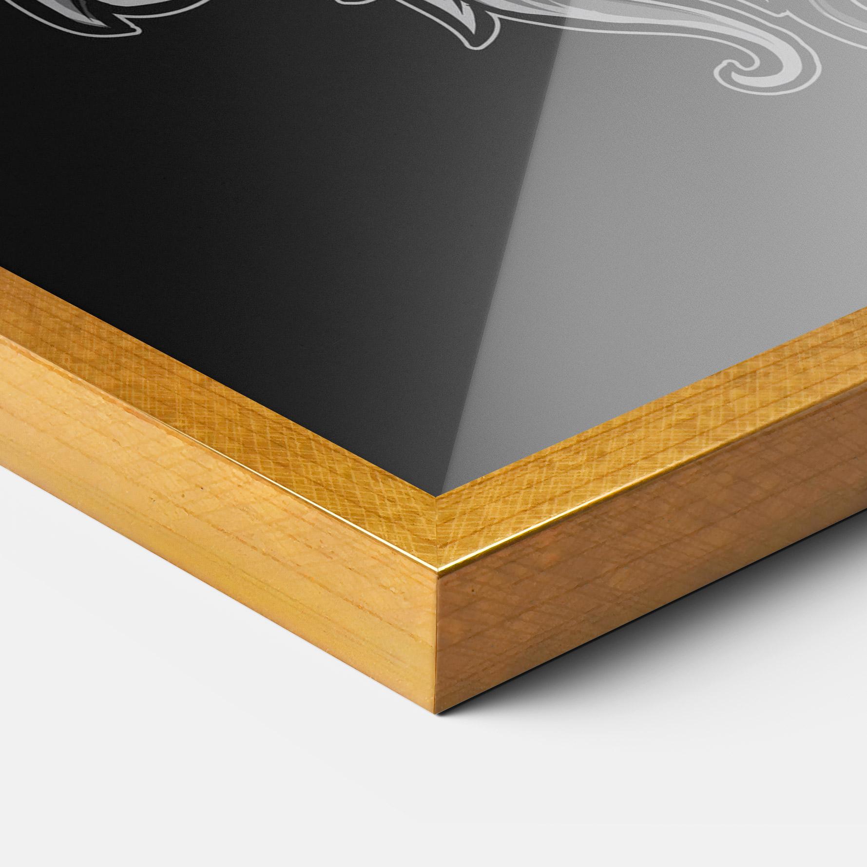 Plakat w Ramie Grey Elephant Head mockup 3