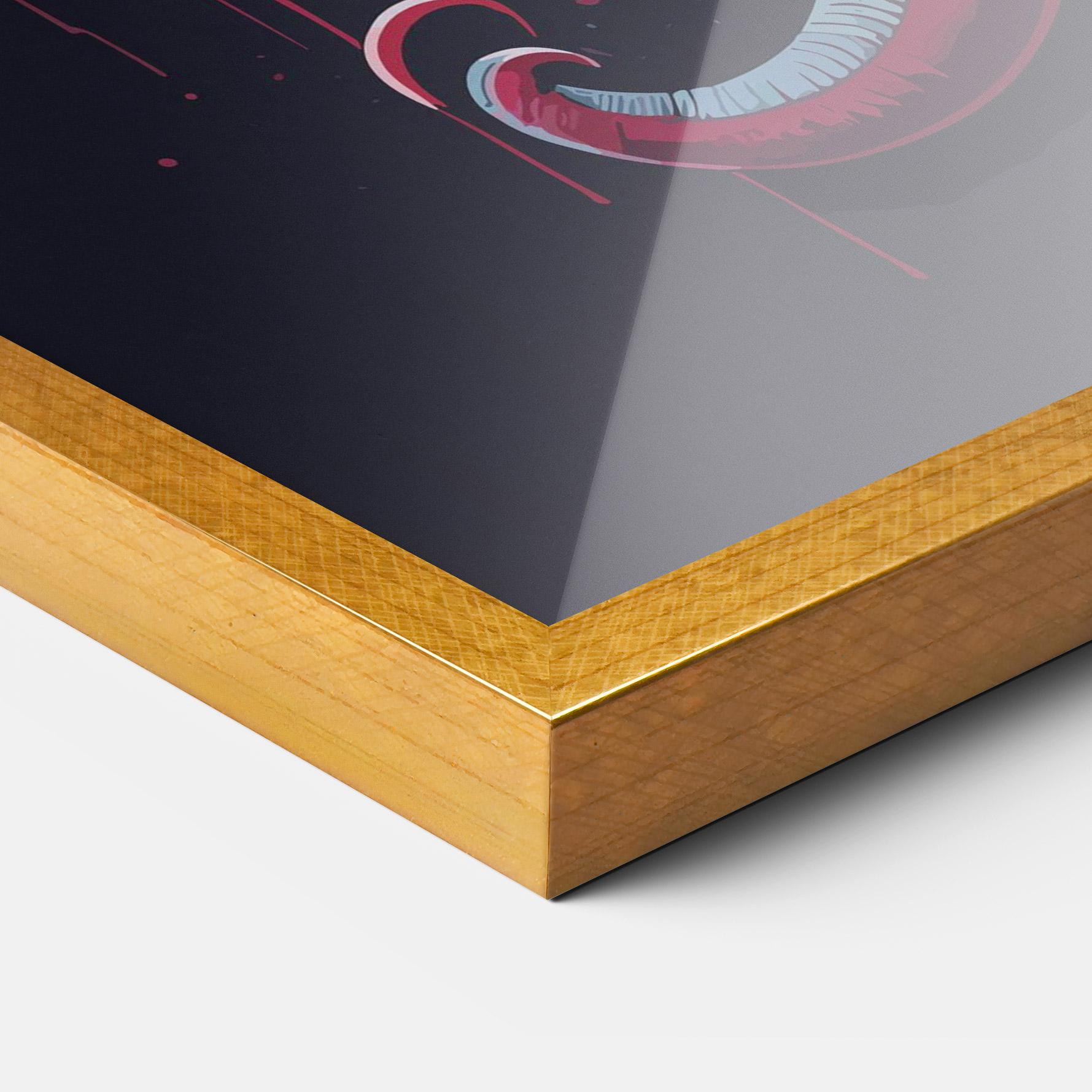 Plakat w Ramie Red Blue Elephant mockup 3