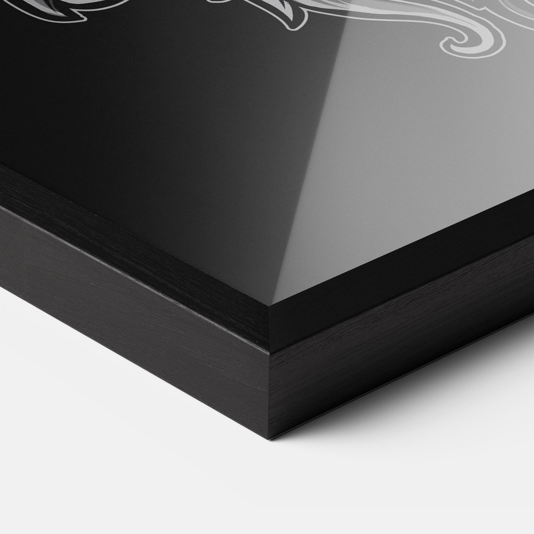 Plakat w Ramie Grey Elephant Head mockup 3