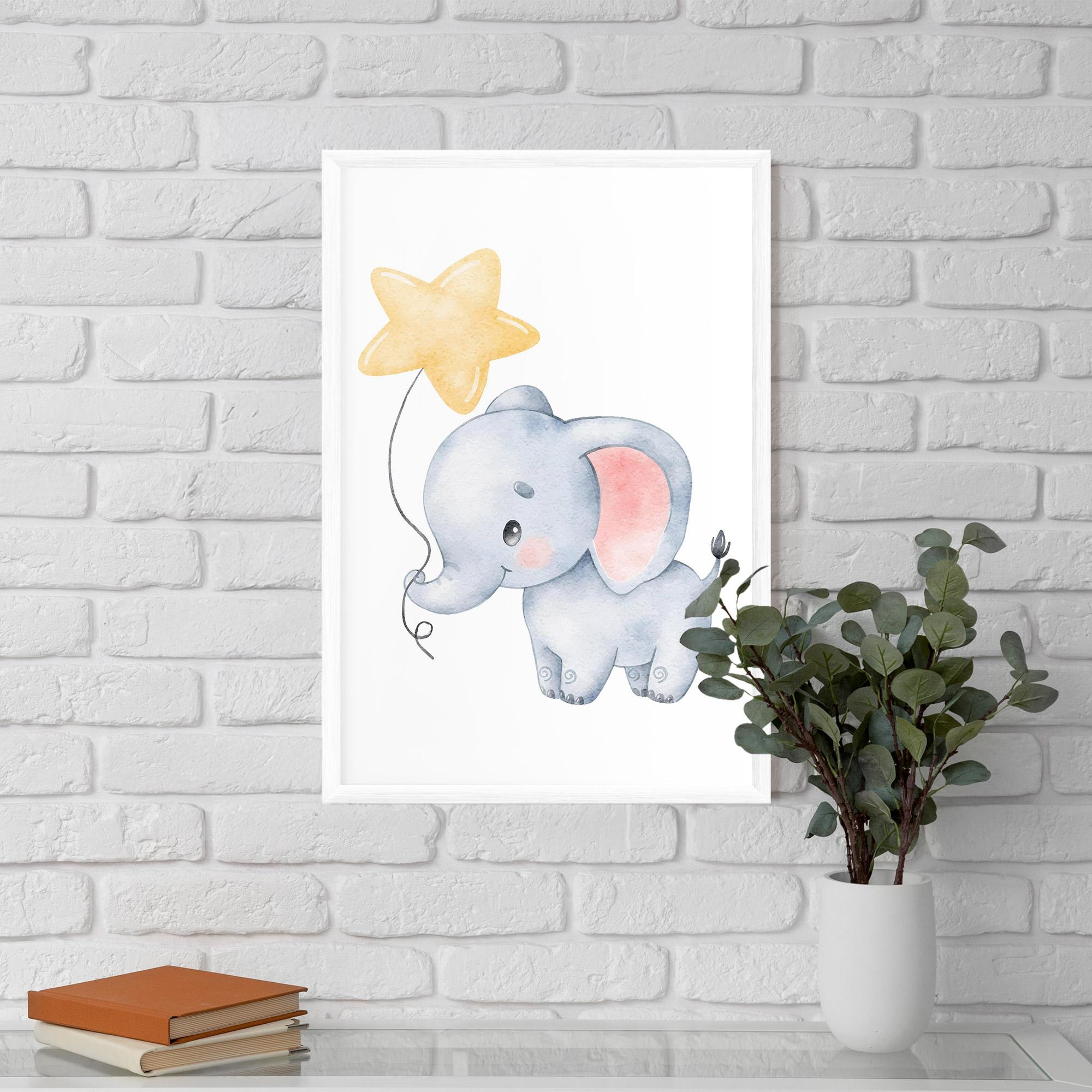 Plakat w Ramie Baby Elephant Kids mockup 5