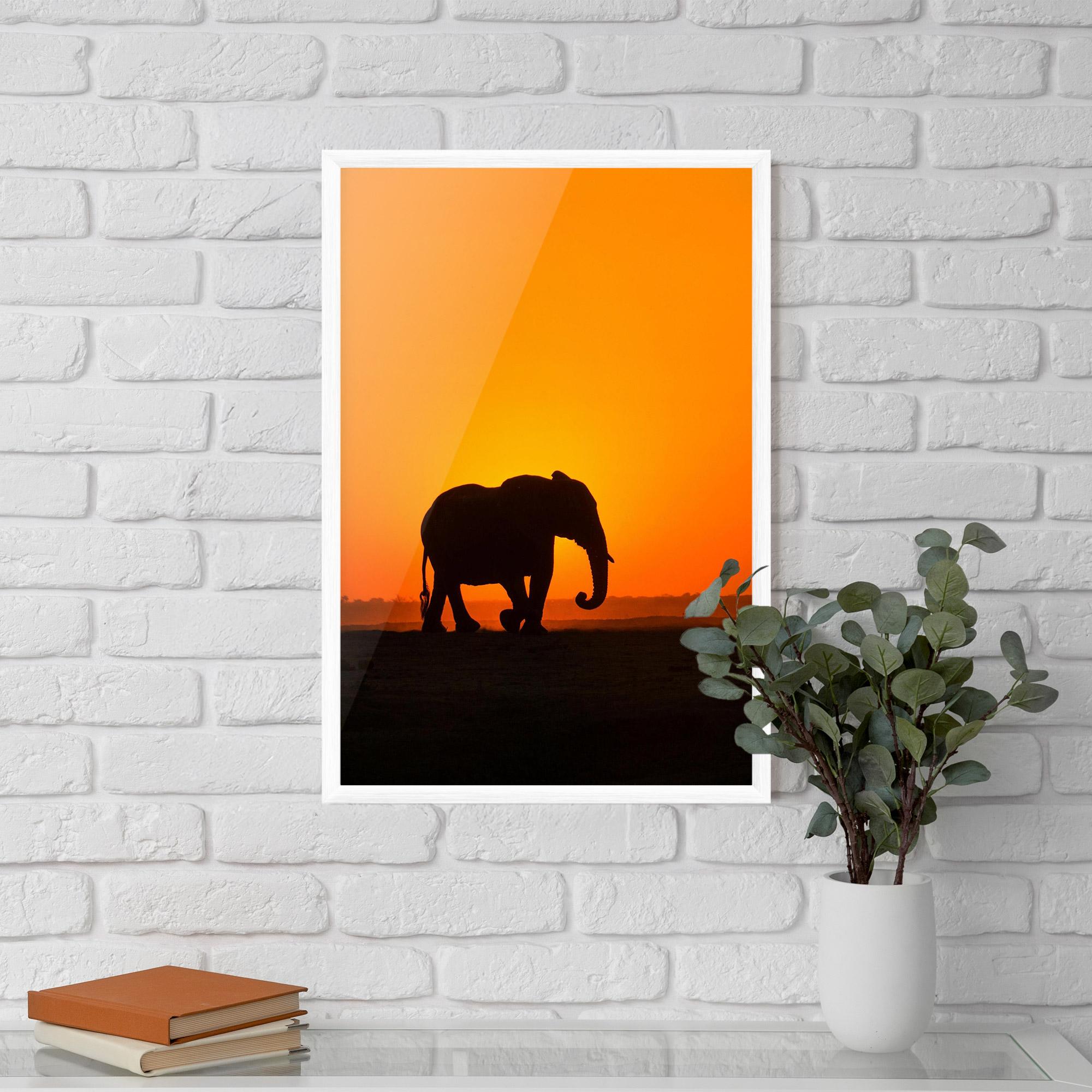 Plakat w Ramie Beautiful Elephant mockup 5