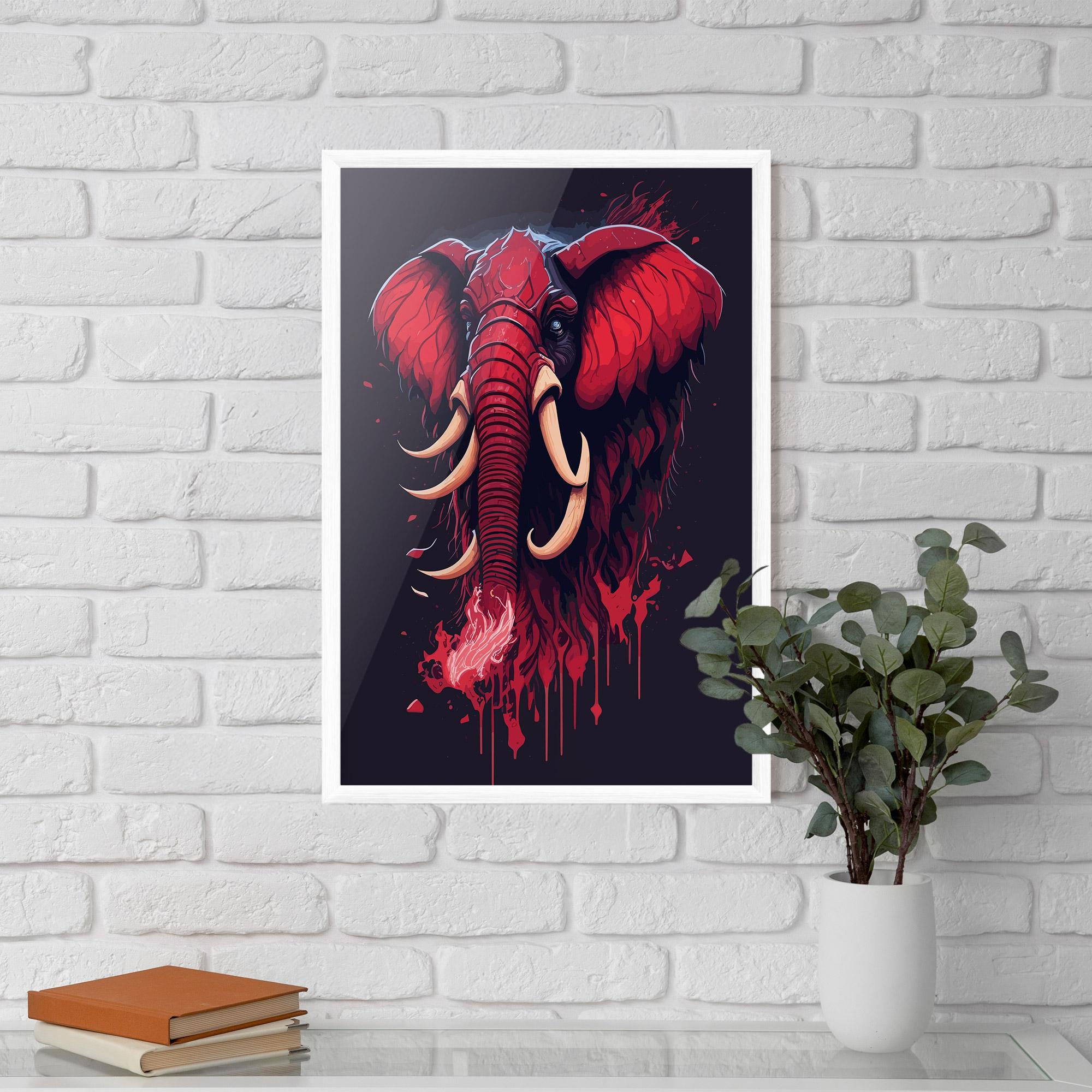 Plakat w Ramie Bloody Elephant mockup 5