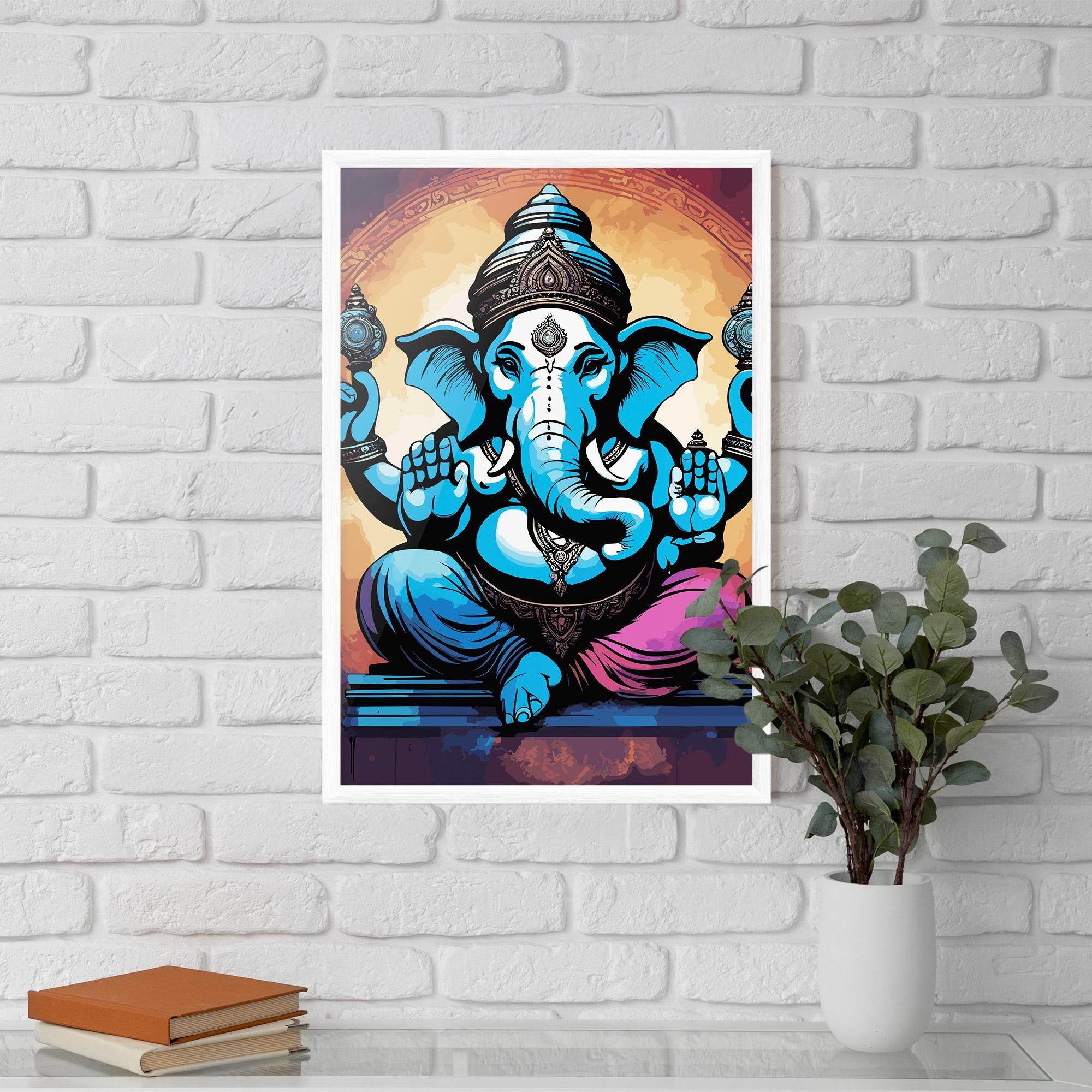 Plakat w Ramie Colorful Chaturthi mockup 5