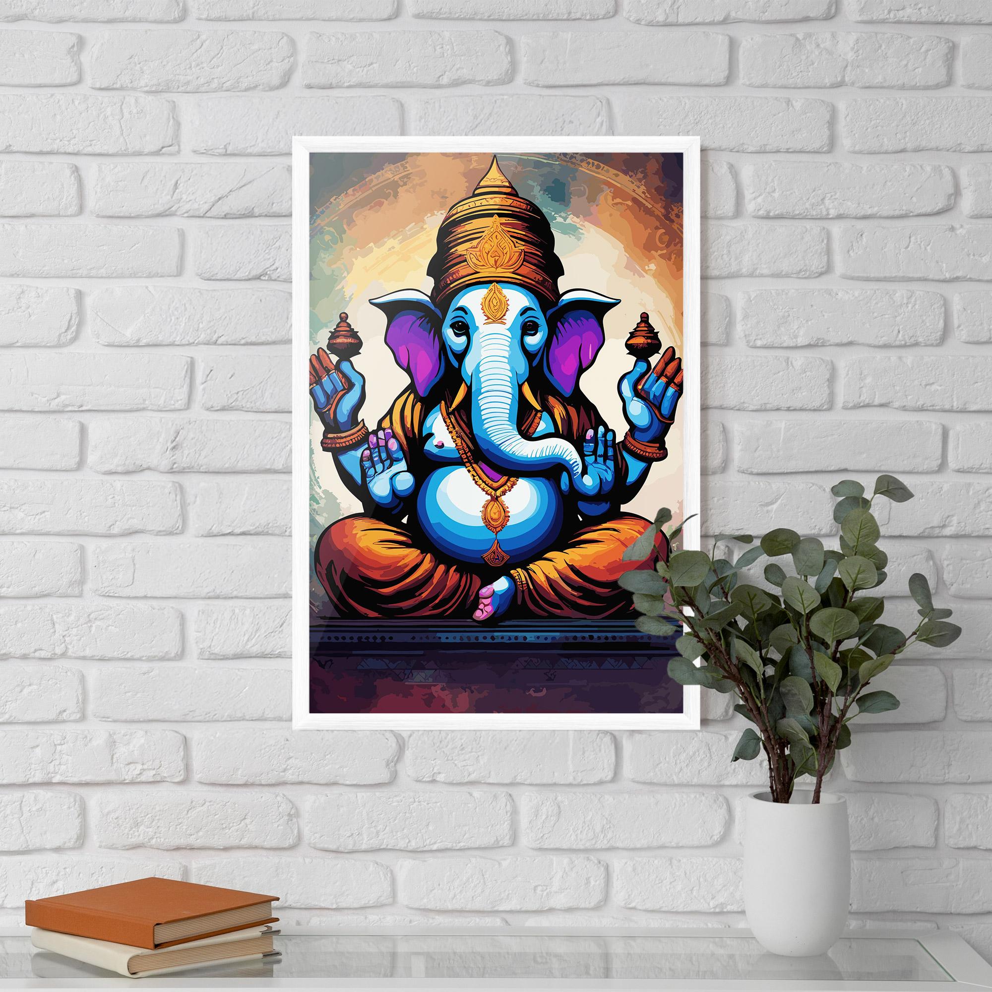 Plakat w Ramie Ganesh Colorful mockup 5