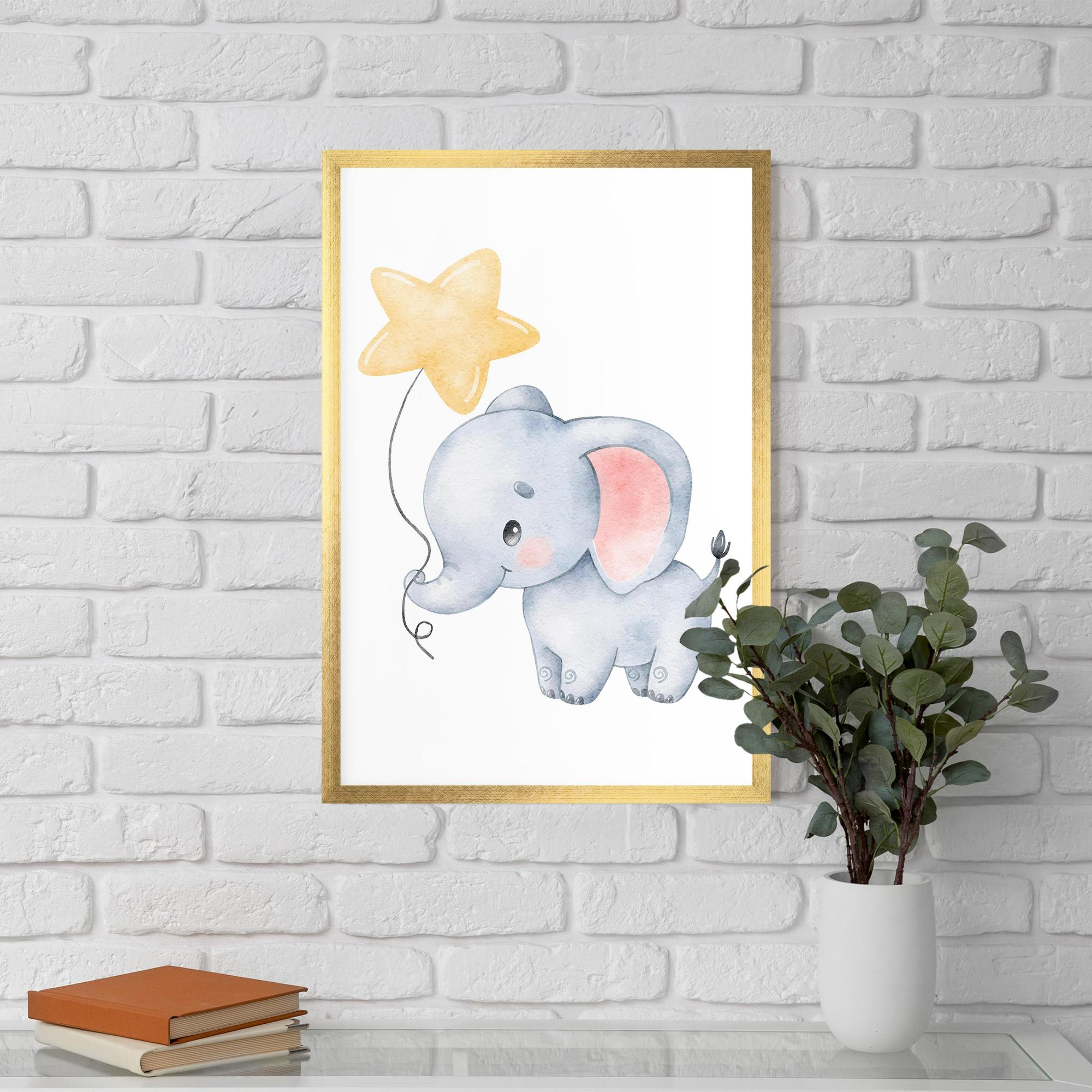 Plakat w Ramie Baby Elephant Kids mockup 5