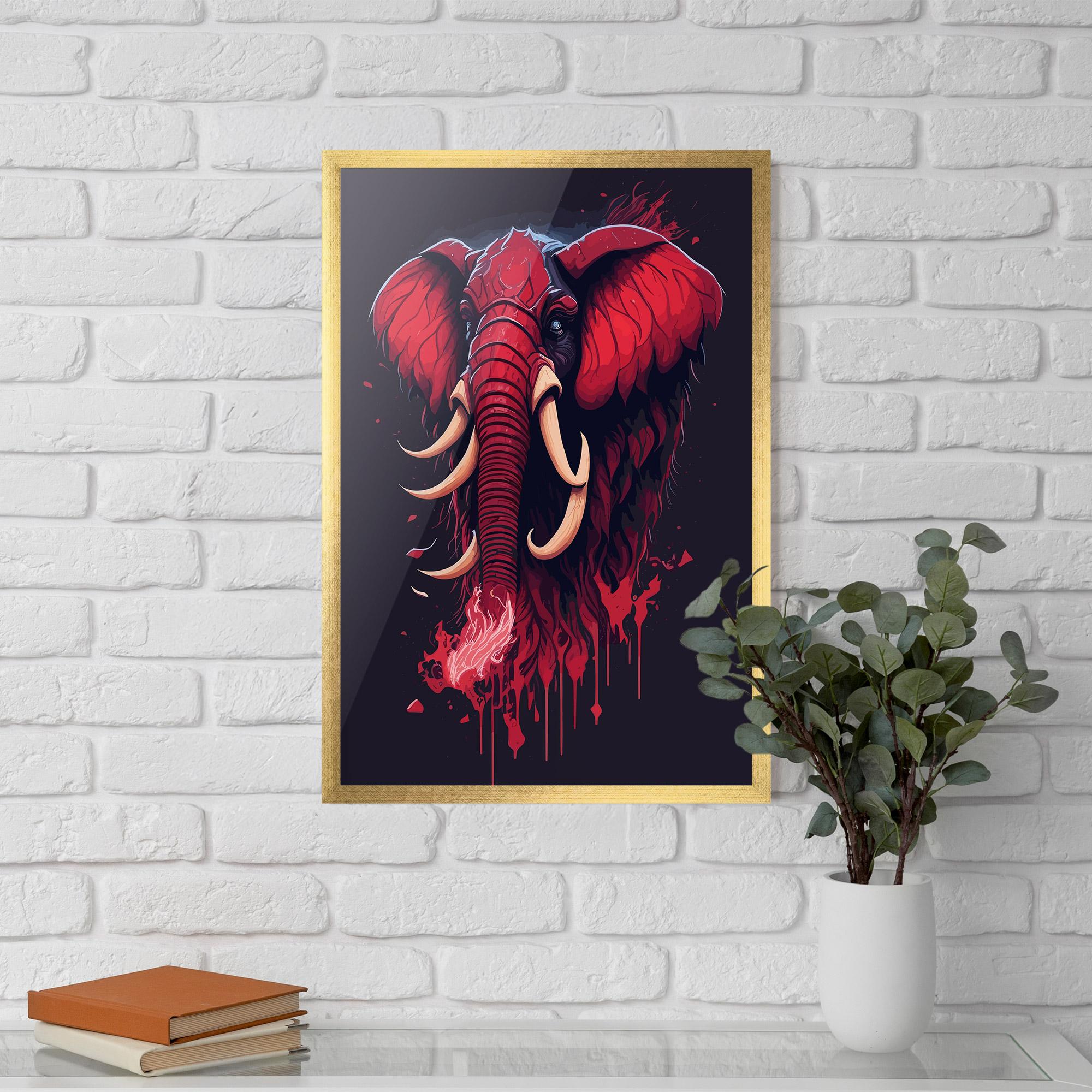 Plakat w Ramie Bloody Elephant mockup 5