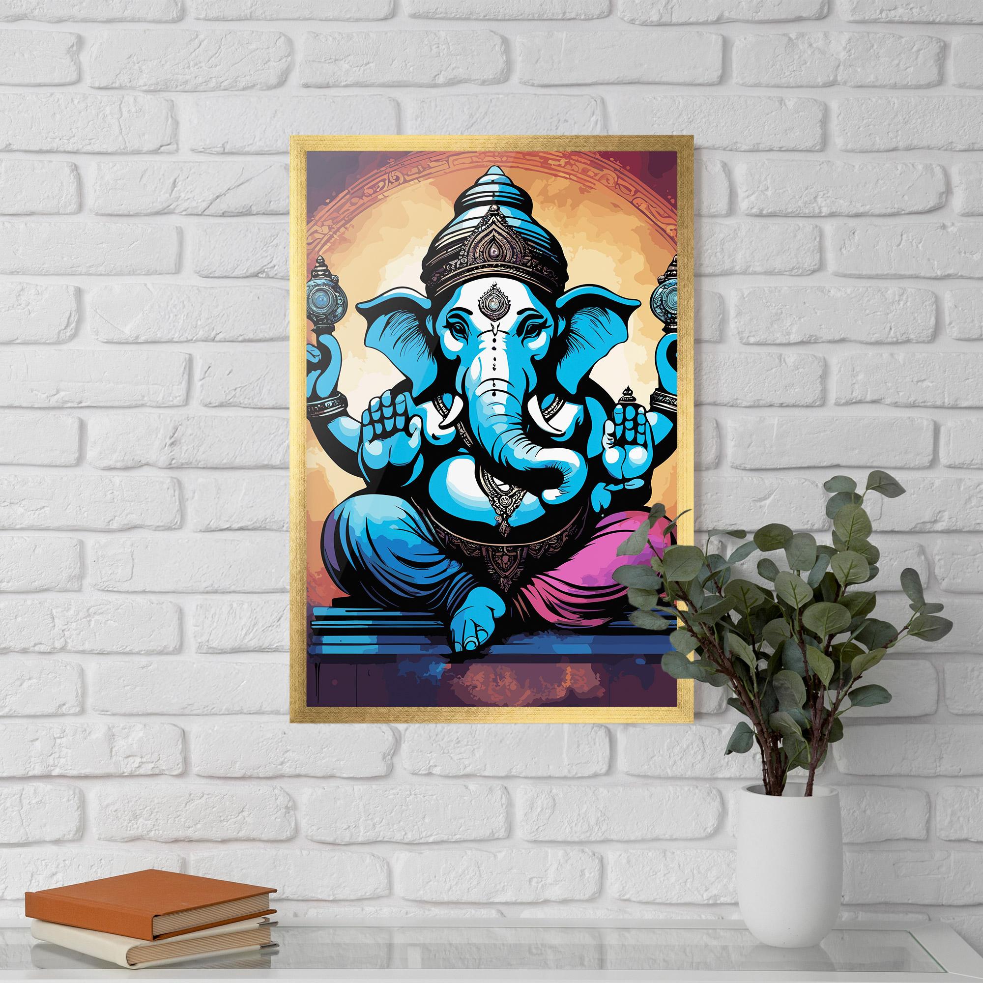 Plakat w Ramie Colorful Chaturthi mockup 5